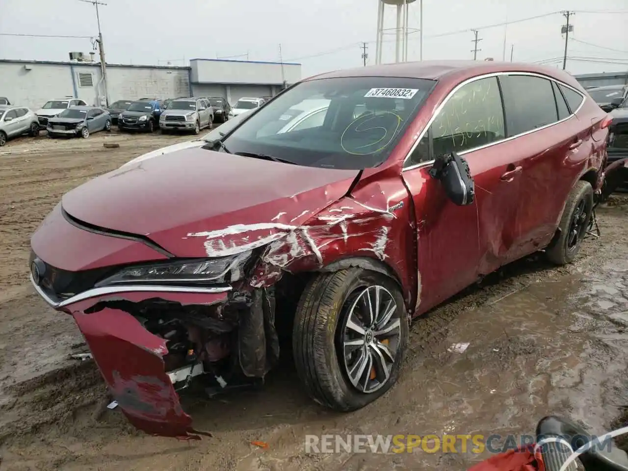 2 Photograph of a damaged car JTEAAAAH1MJ006042 TOYOTA VENZA 2021