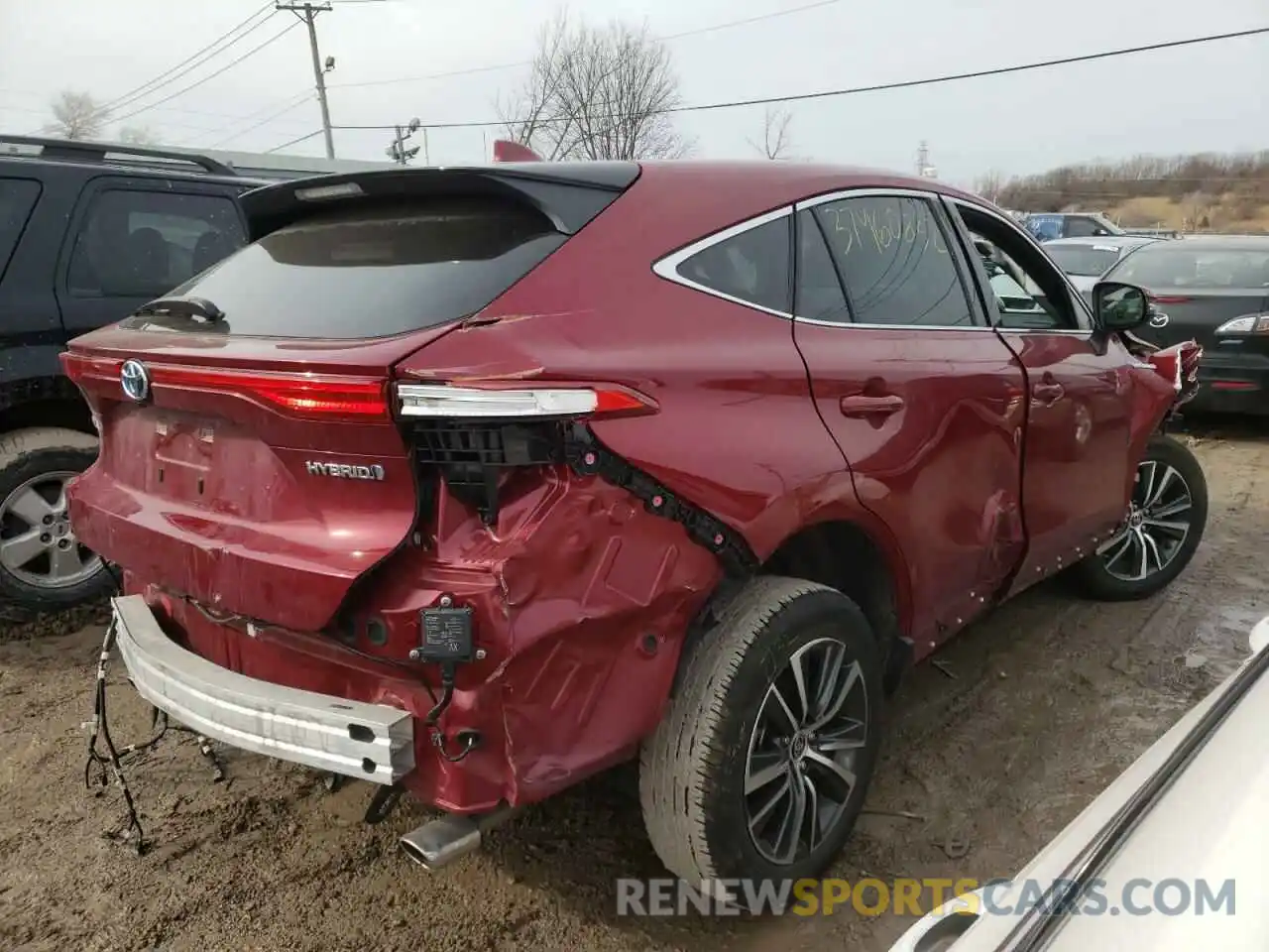 4 Photograph of a damaged car JTEAAAAH1MJ006042 TOYOTA VENZA 2021