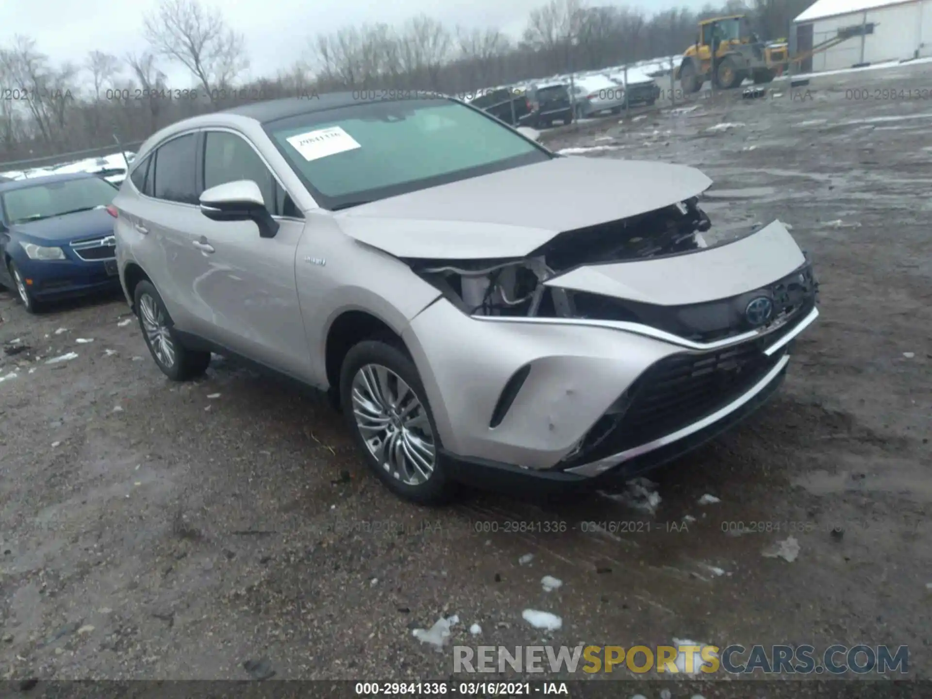 1 Photograph of a damaged car JTEAAAAH1MJ013458 TOYOTA VENZA 2021