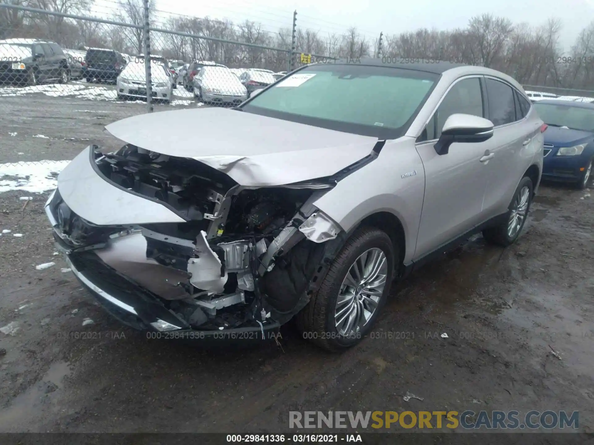 2 Photograph of a damaged car JTEAAAAH1MJ013458 TOYOTA VENZA 2021