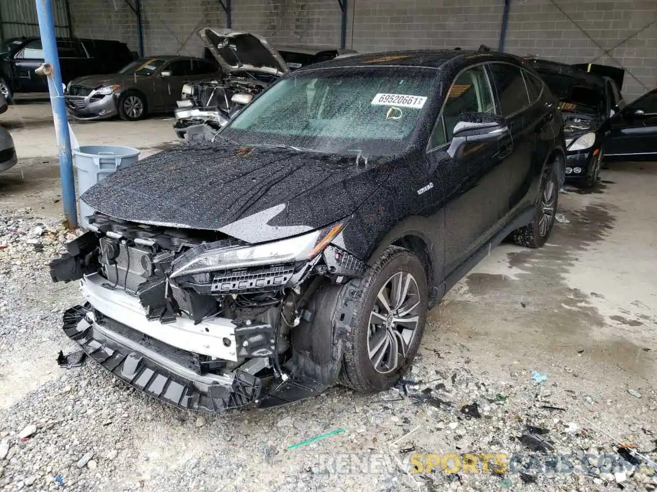 2 Photograph of a damaged car JTEAAAAH1MJ014254 TOYOTA VENZA 2021