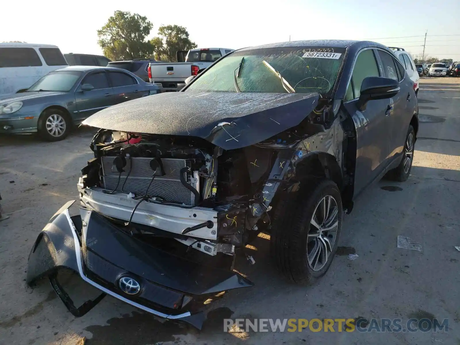 2 Photograph of a damaged car JTEAAAAH1MJ014545 TOYOTA VENZA 2021