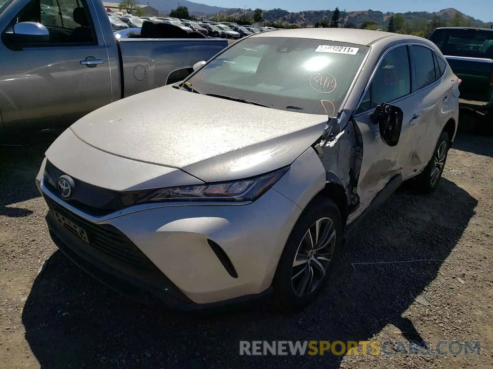 2 Photograph of a damaged car JTEAAAAH1MJ019129 TOYOTA VENZA 2021