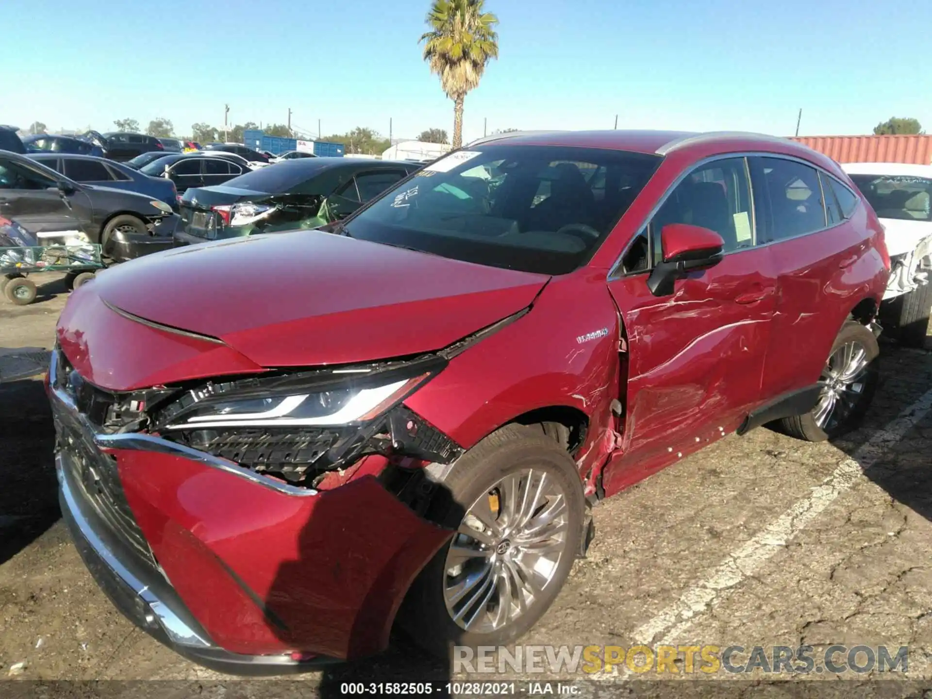 2 Photograph of a damaged car JTEAAAAH1MJ020409 TOYOTA VENZA 2021