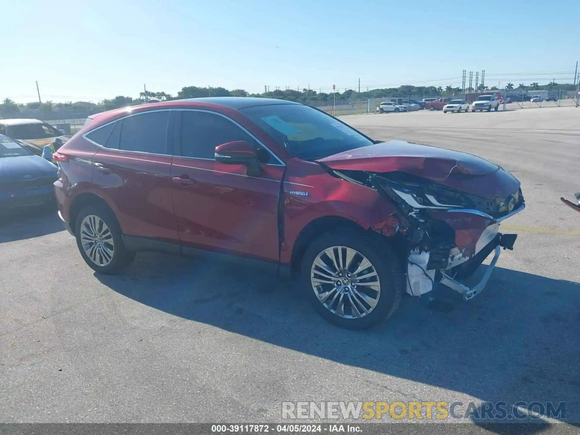 1 Photograph of a damaged car JTEAAAAH1MJ027974 TOYOTA VENZA 2021