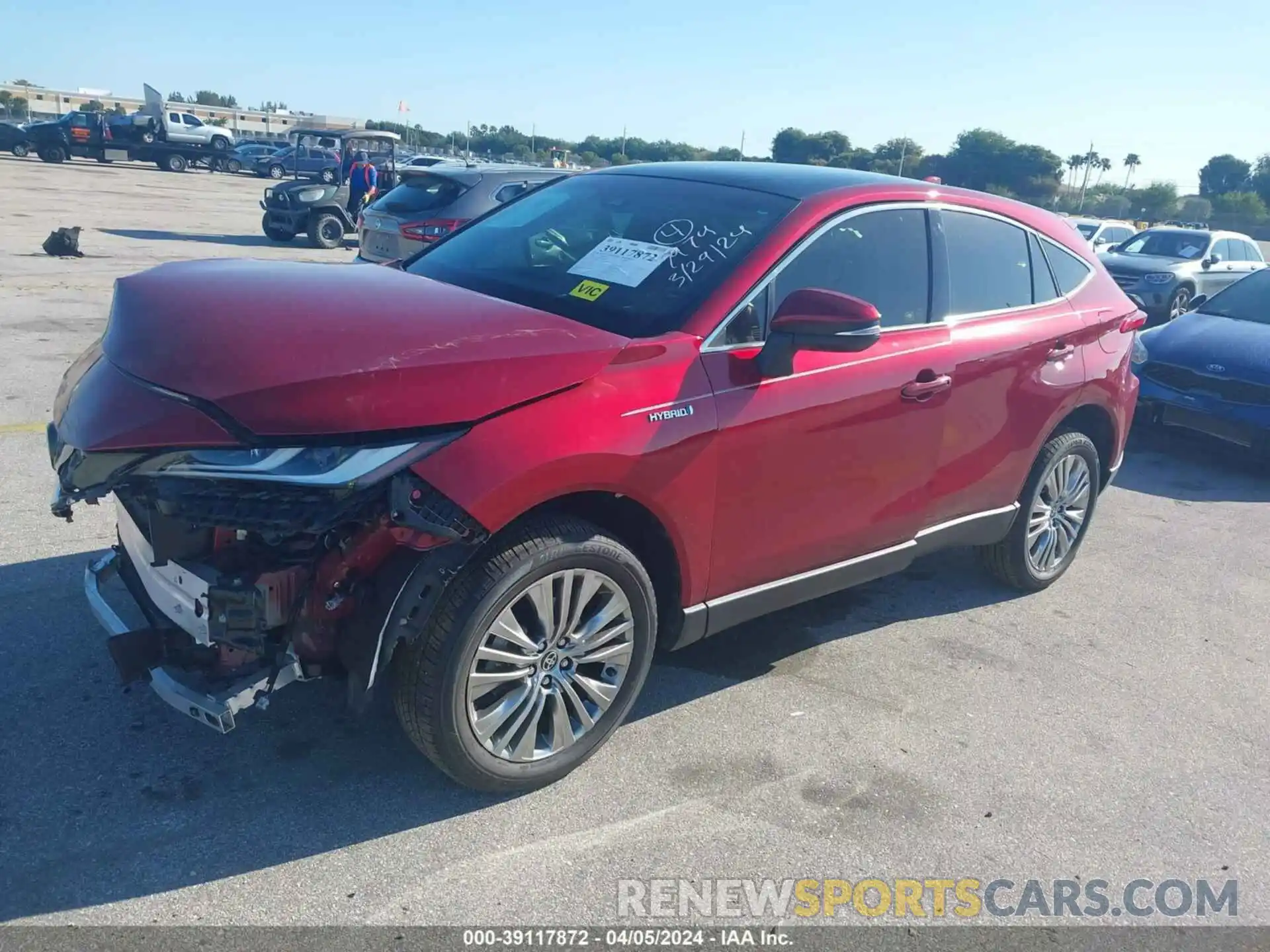 2 Photograph of a damaged car JTEAAAAH1MJ027974 TOYOTA VENZA 2021