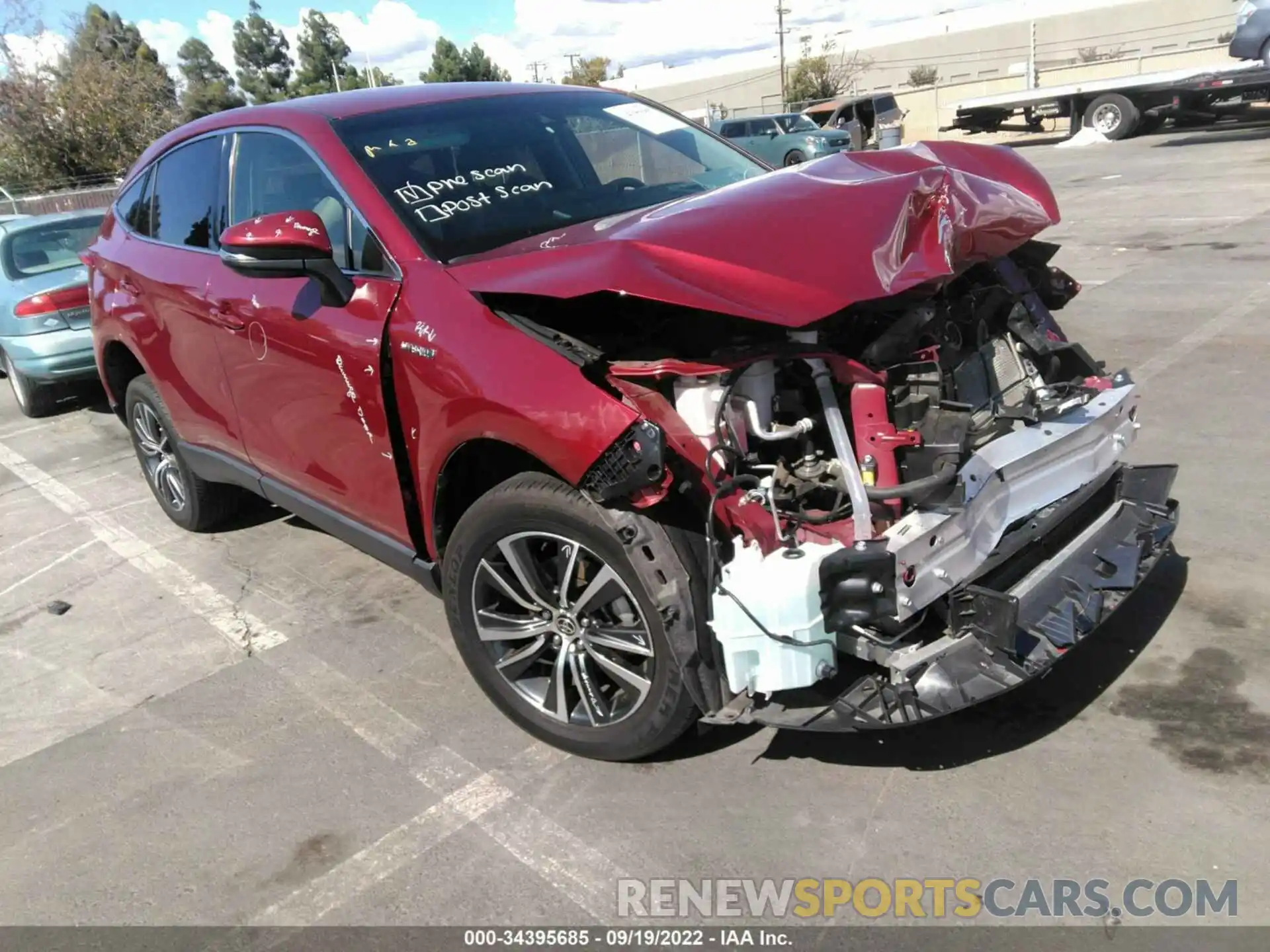 1 Photograph of a damaged car JTEAAAAH1MJ029188 TOYOTA VENZA 2021