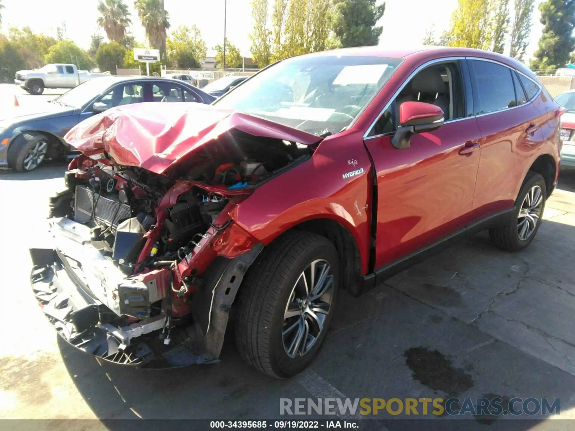 2 Photograph of a damaged car JTEAAAAH1MJ029188 TOYOTA VENZA 2021