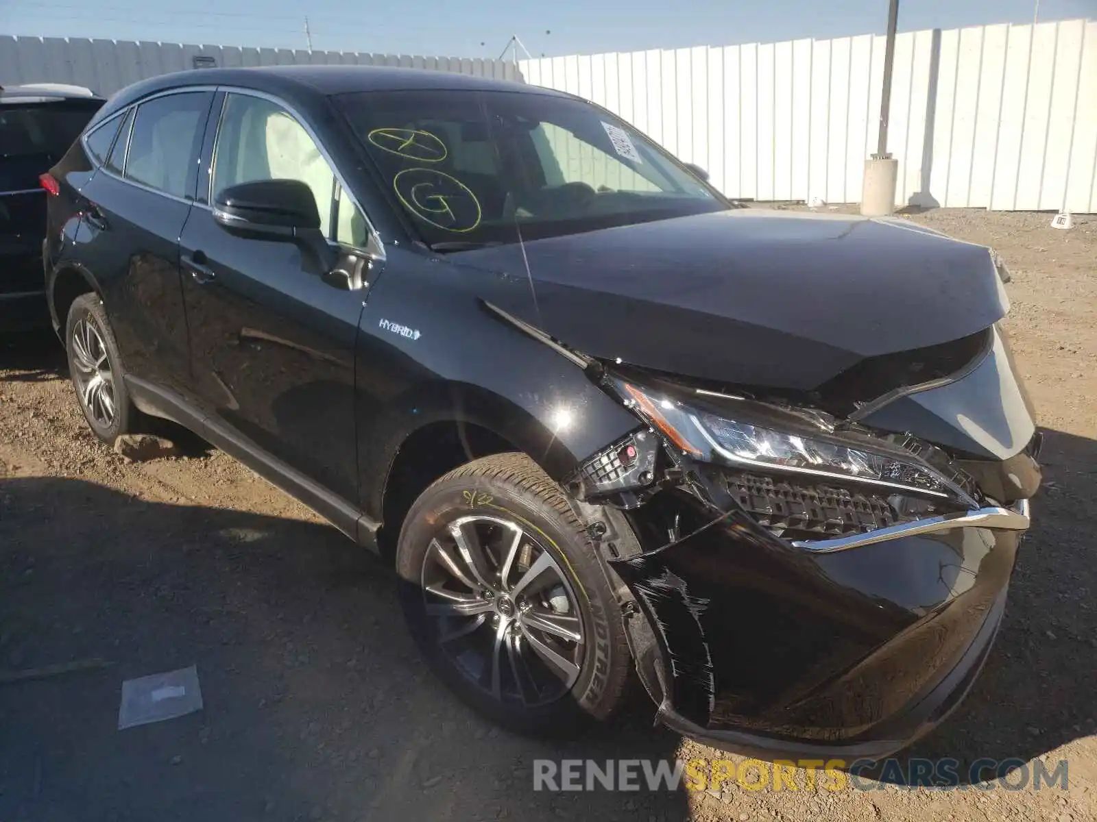 1 Photograph of a damaged car JTEAAAAH1MJ039008 TOYOTA VENZA 2021