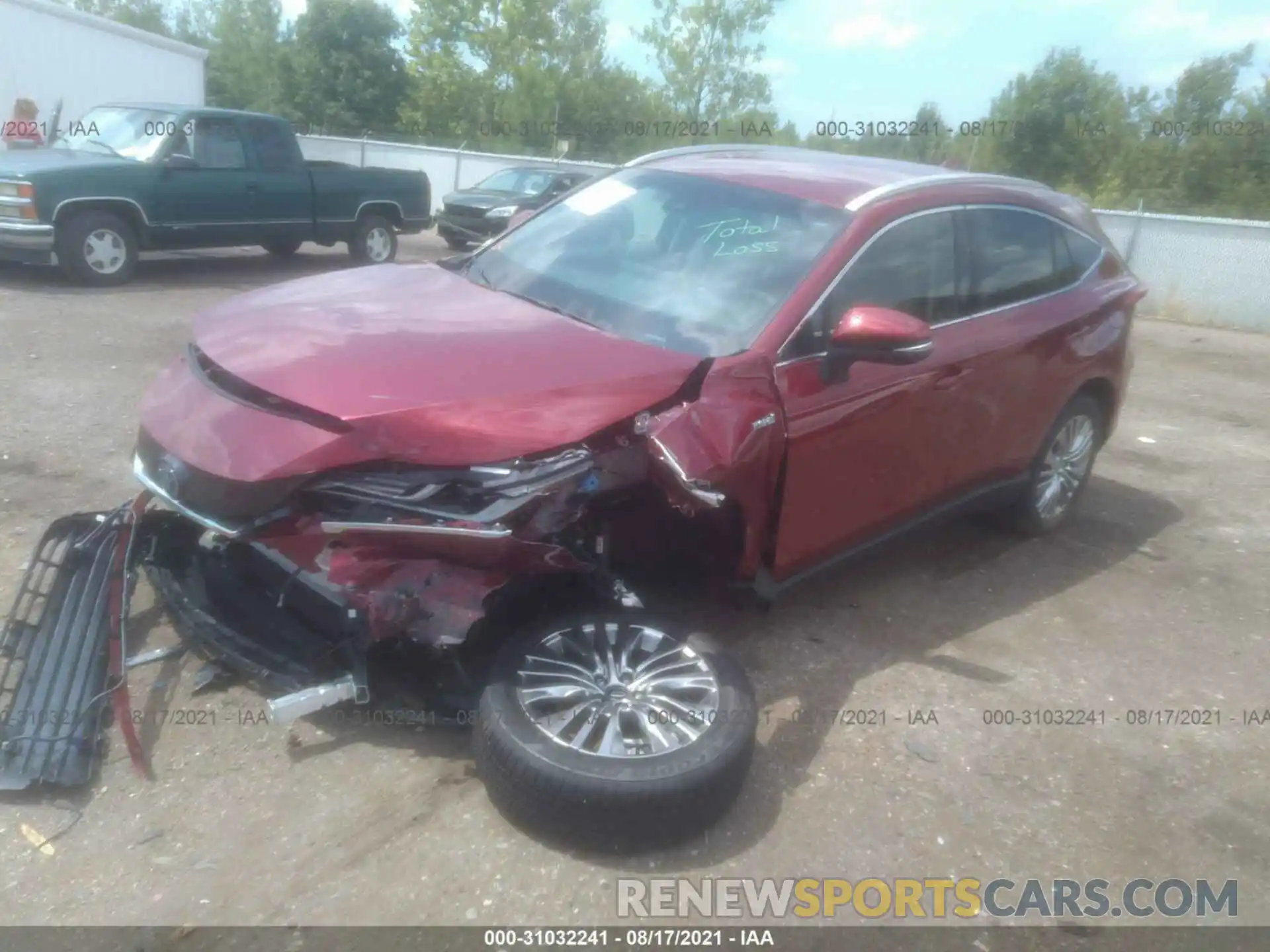 2 Photograph of a damaged car JTEAAAAH1MJ051207 TOYOTA VENZA 2021