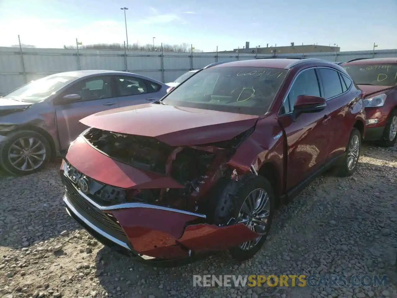 2 Photograph of a damaged car JTEAAAAH1MJ053104 TOYOTA VENZA 2021