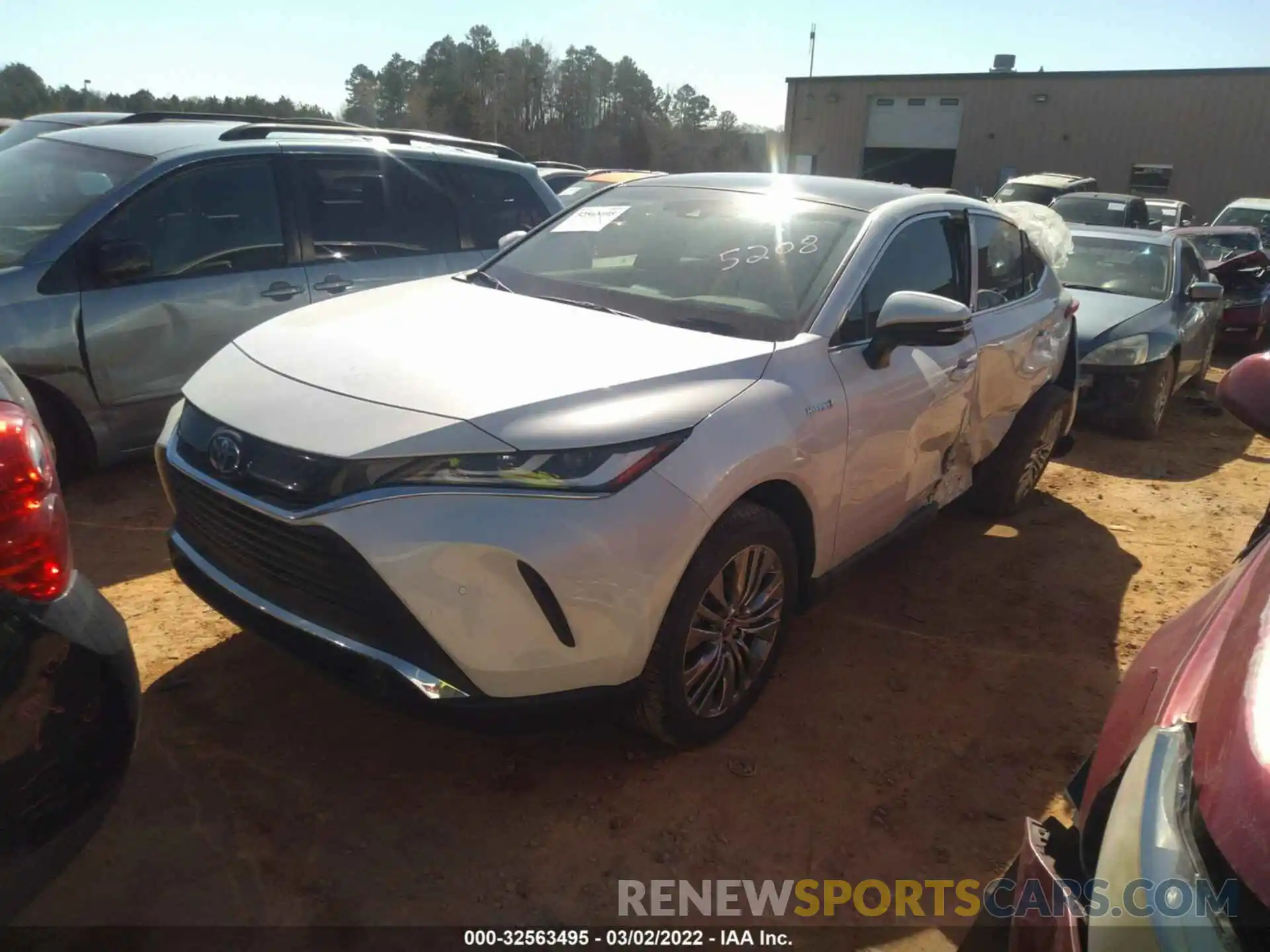 2 Photograph of a damaged car JTEAAAAH1MJ055208 TOYOTA VENZA 2021