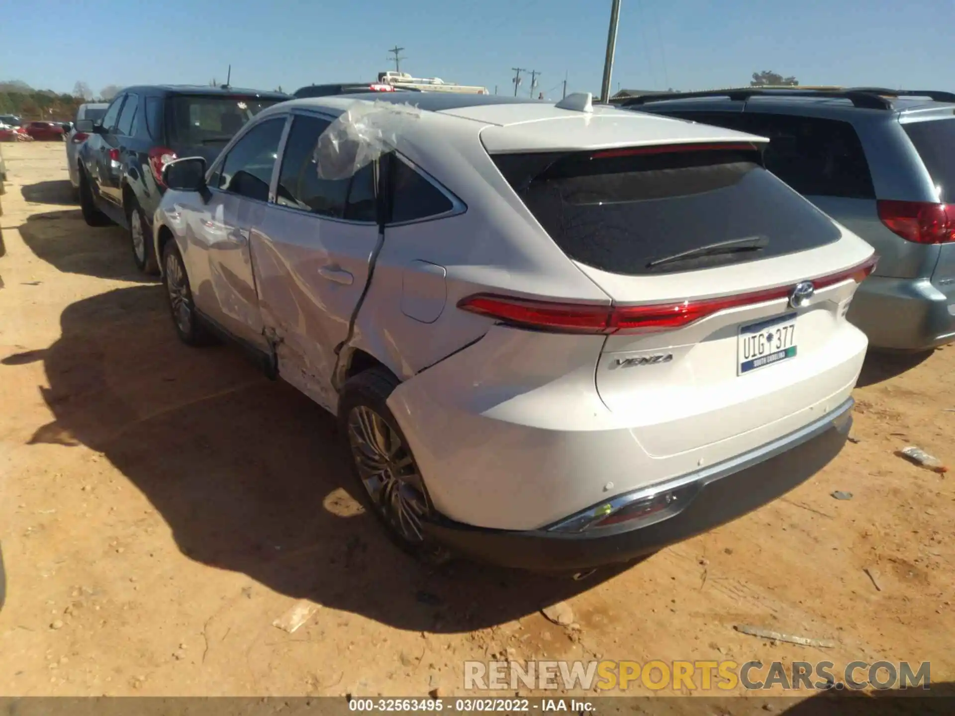 3 Photograph of a damaged car JTEAAAAH1MJ055208 TOYOTA VENZA 2021