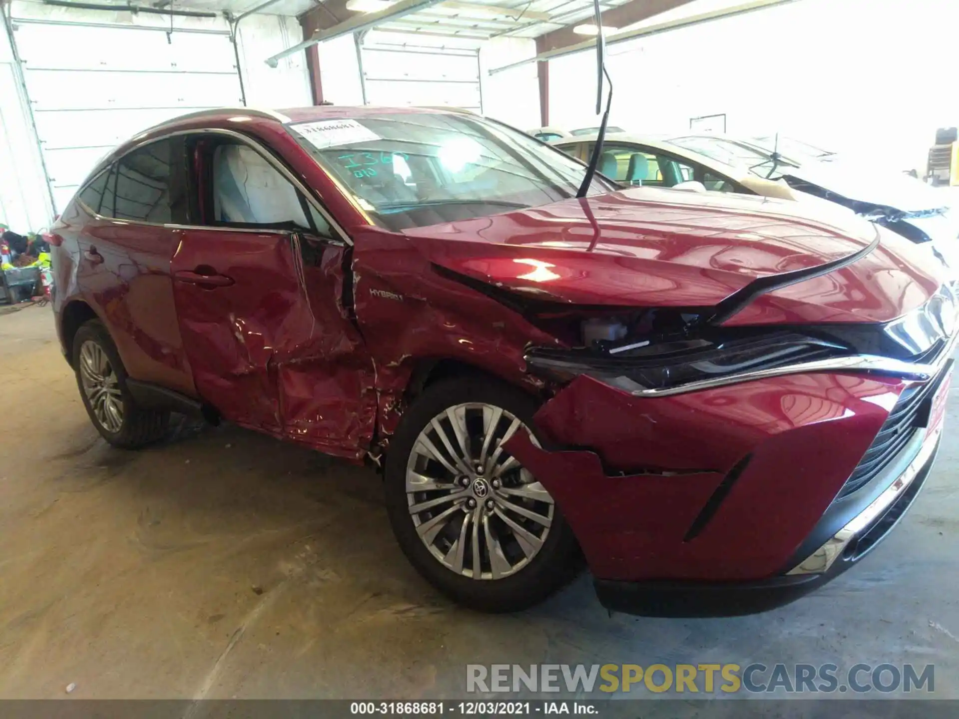 1 Photograph of a damaged car JTEAAAAH1MJ071795 TOYOTA VENZA 2021