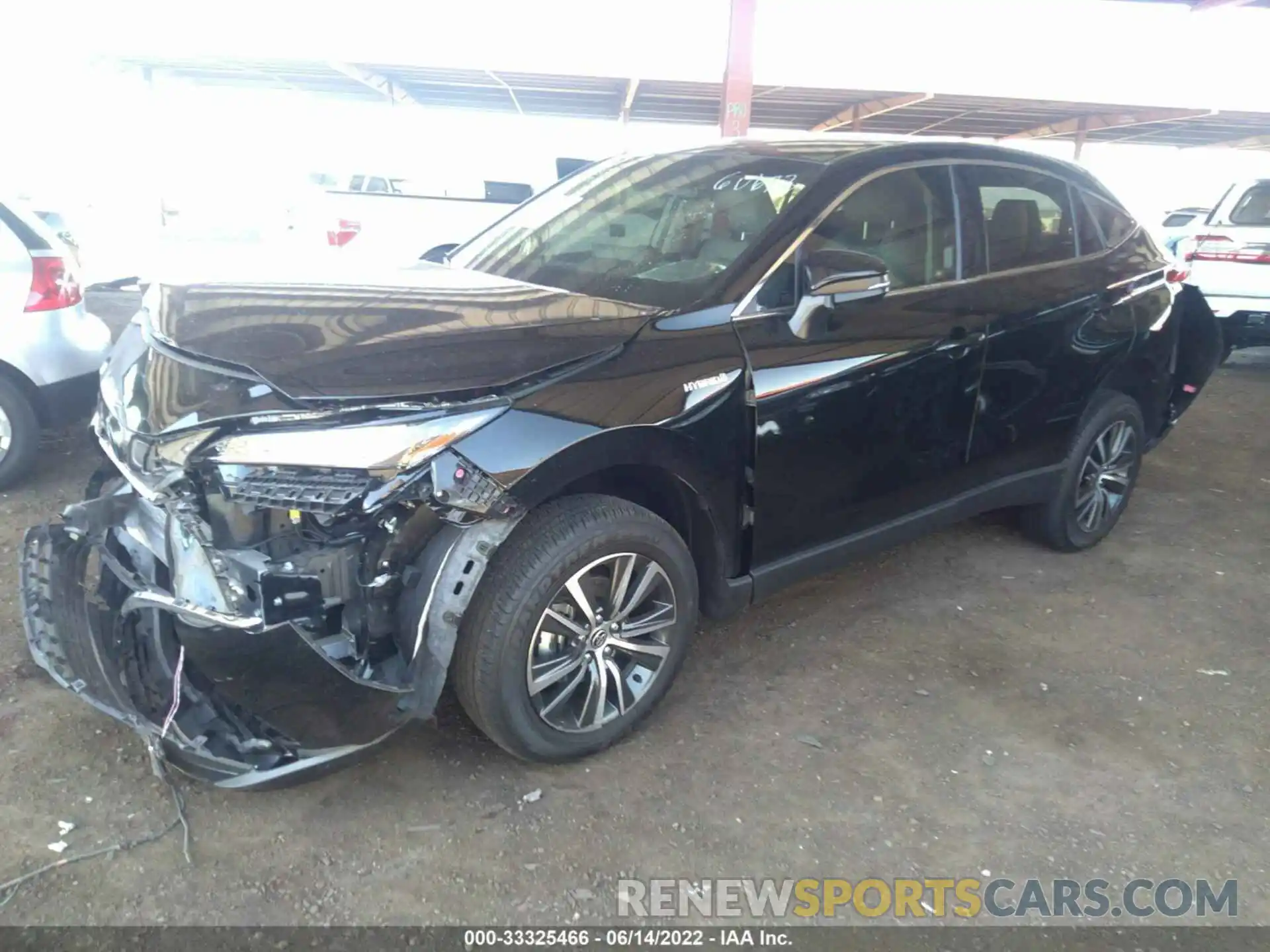 2 Photograph of a damaged car JTEAAAAH1MJ078035 TOYOTA VENZA 2021