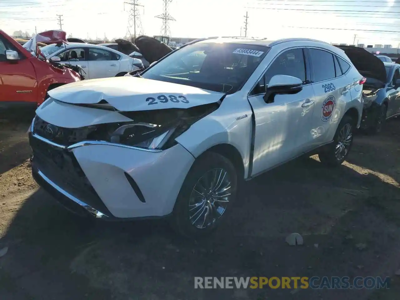 1 Photograph of a damaged car JTEAAAAH1MJ079489 TOYOTA VENZA 2021