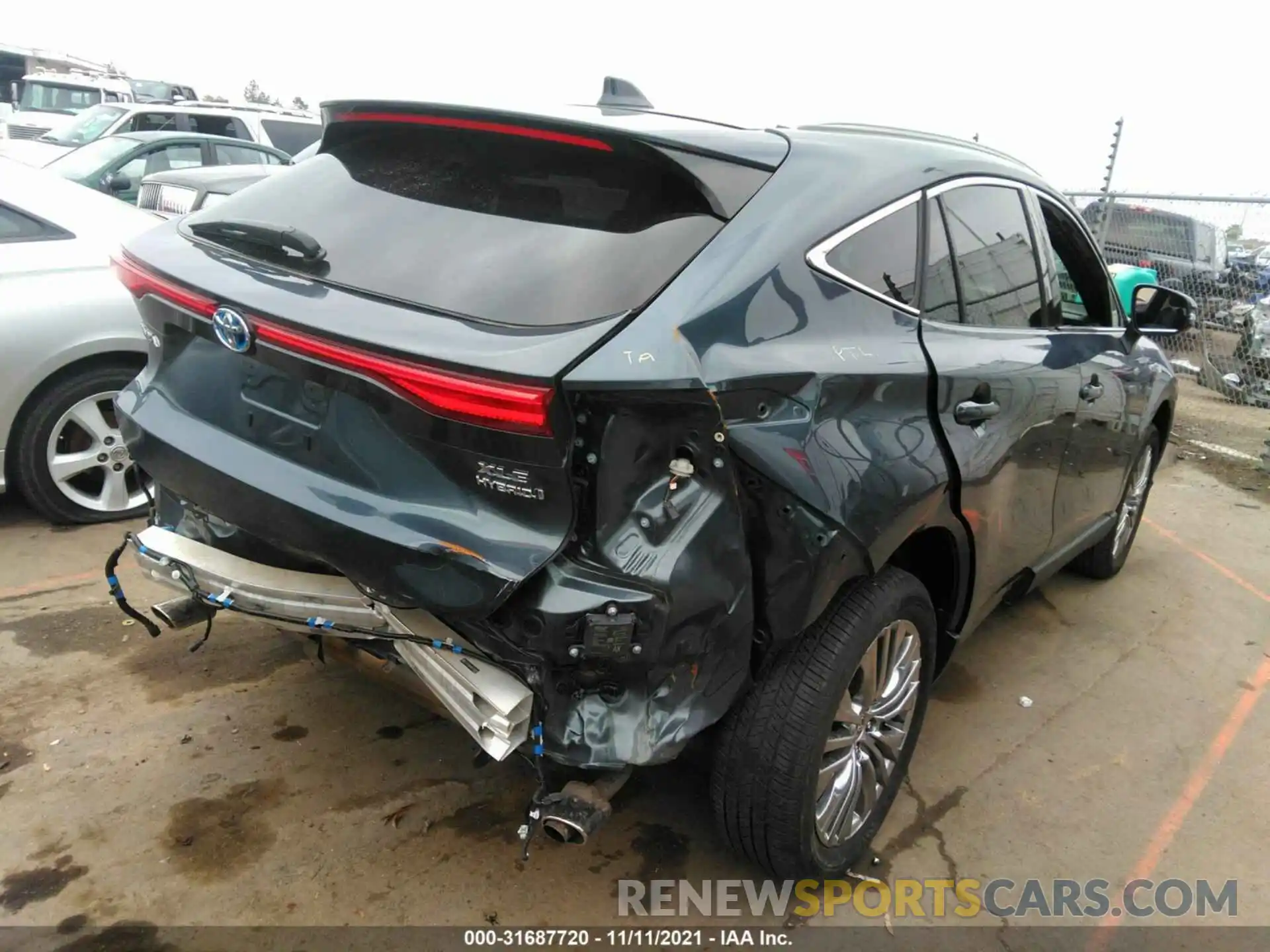 4 Photograph of a damaged car JTEAAAAH2MJ004980 TOYOTA VENZA 2021