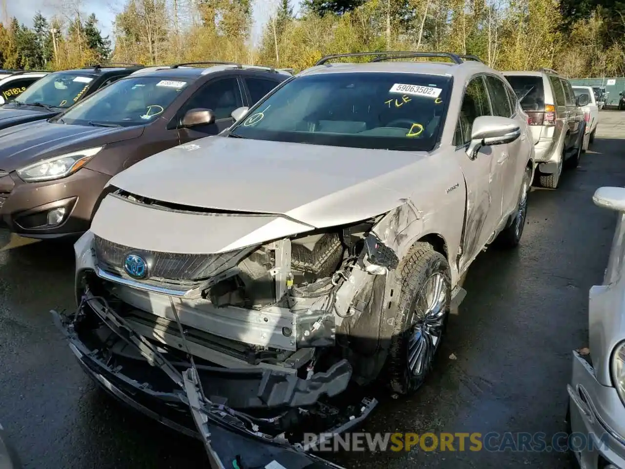 2 Photograph of a damaged car JTEAAAAH2MJ009158 TOYOTA VENZA 2021