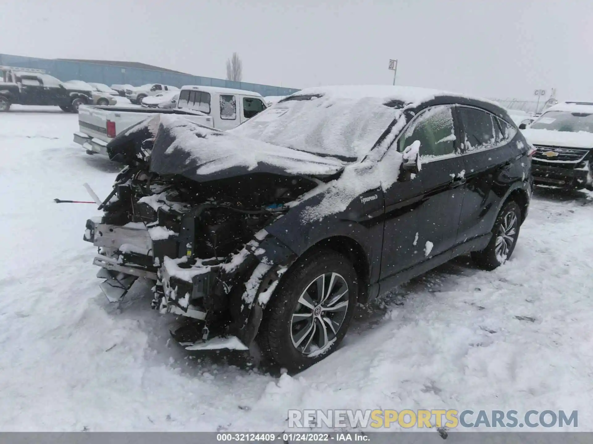 2 Photograph of a damaged car JTEAAAAH2MJ011959 TOYOTA VENZA 2021