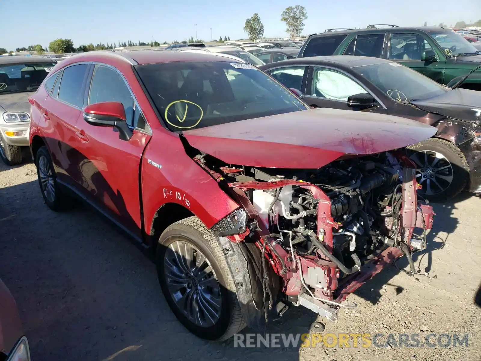 1 Photograph of a damaged car JTEAAAAH2MJ012156 TOYOTA VENZA 2021