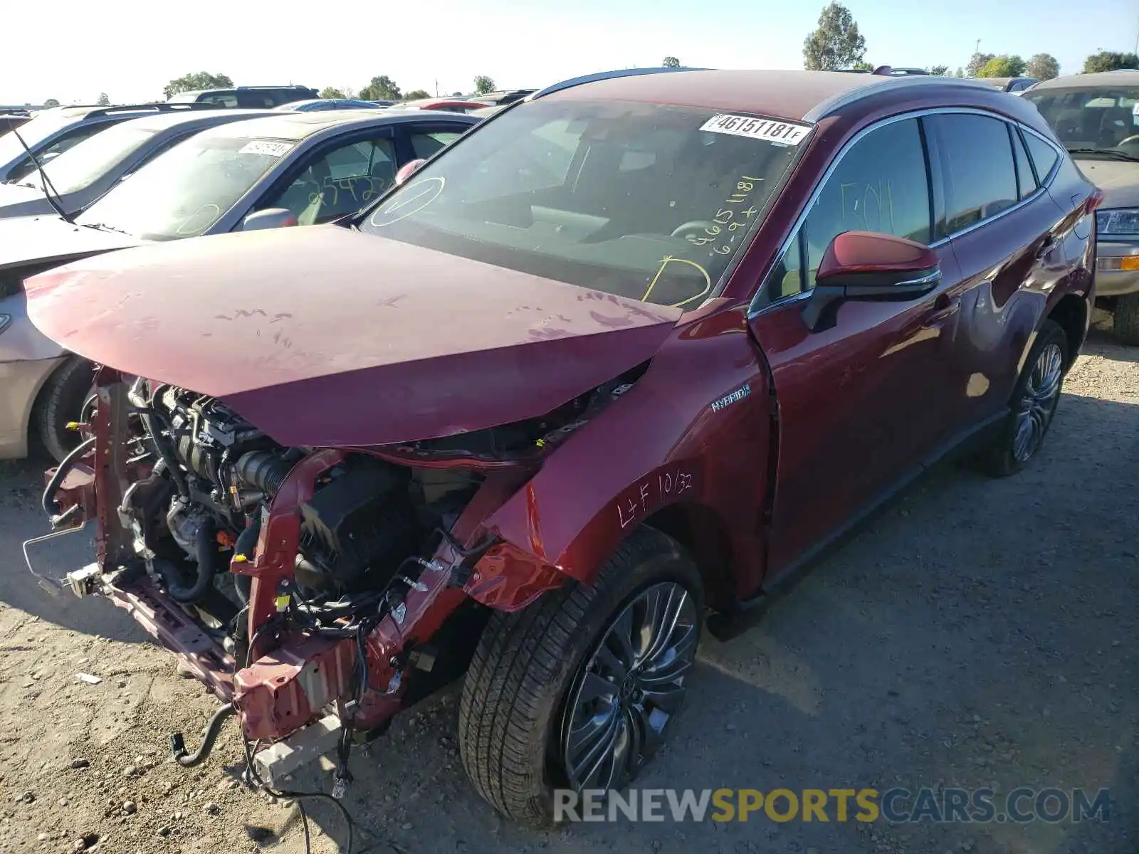 2 Photograph of a damaged car JTEAAAAH2MJ012156 TOYOTA VENZA 2021