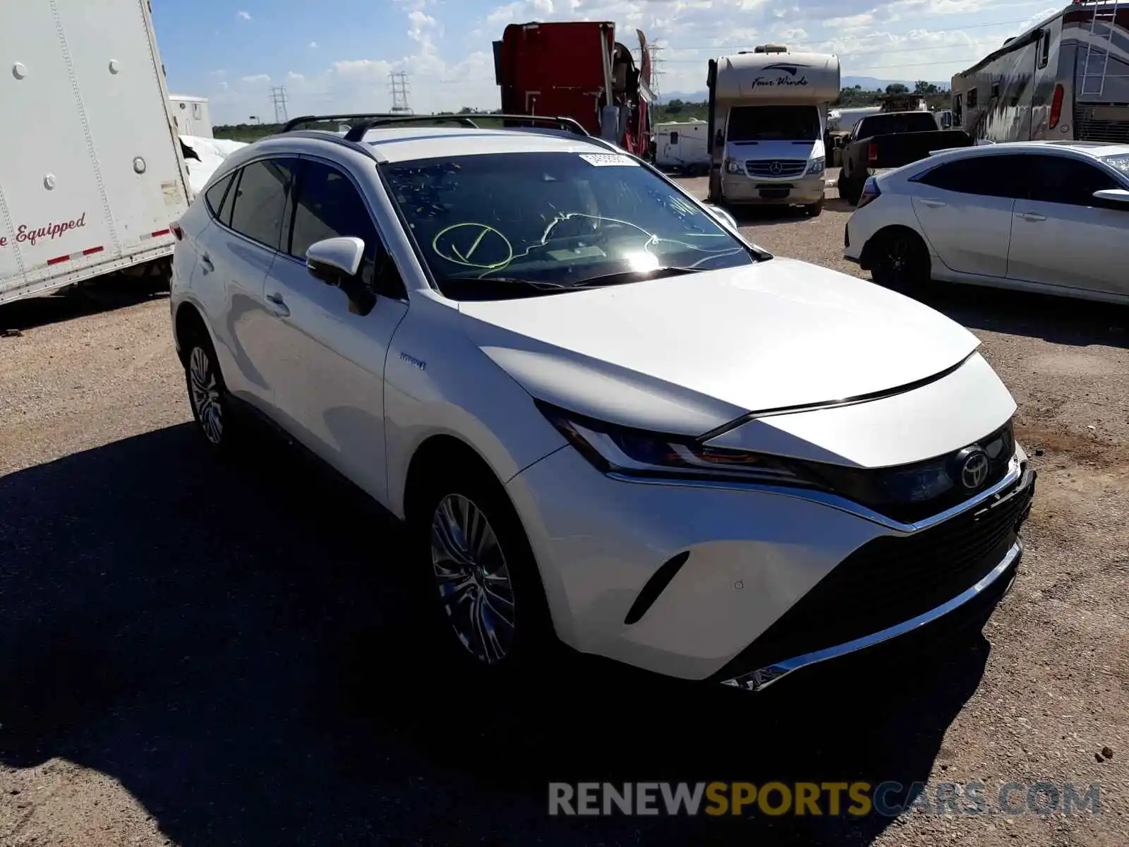 1 Photograph of a damaged car JTEAAAAH2MJ017017 TOYOTA VENZA 2021