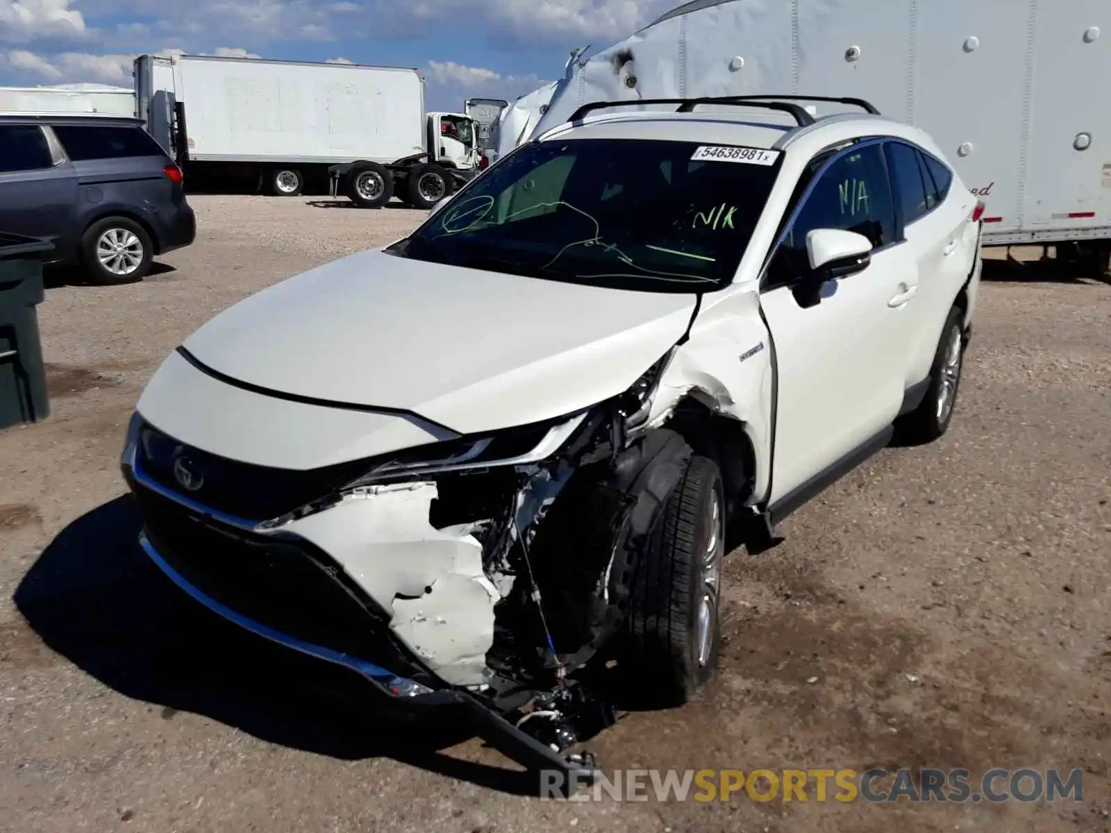 2 Photograph of a damaged car JTEAAAAH2MJ017017 TOYOTA VENZA 2021