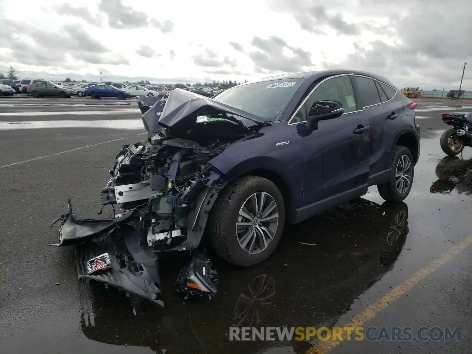 2 Photograph of a damaged car JTEAAAAH2MJ018734 TOYOTA VENZA 2021