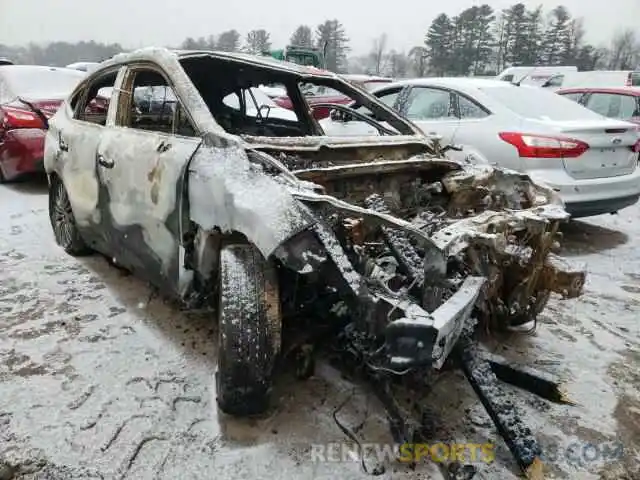 1 Photograph of a damaged car JTEAAAAH2MJ020743 TOYOTA VENZA 2021