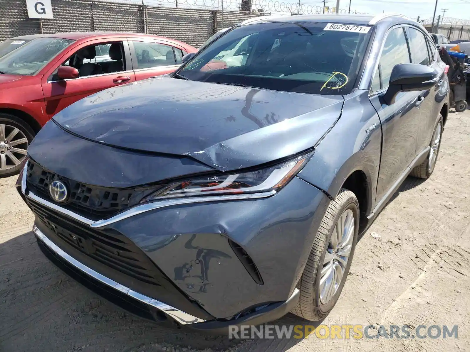 2 Photograph of a damaged car JTEAAAAH2MJ033556 TOYOTA VENZA 2021