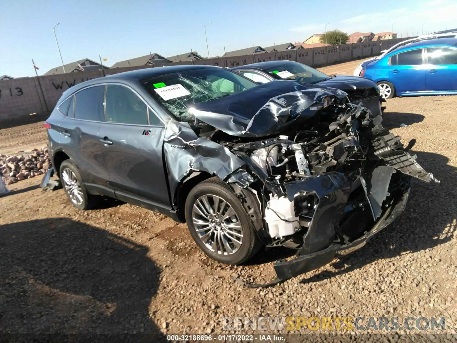 1 Photograph of a damaged car JTEAAAAH2MJ033797 TOYOTA VENZA 2021