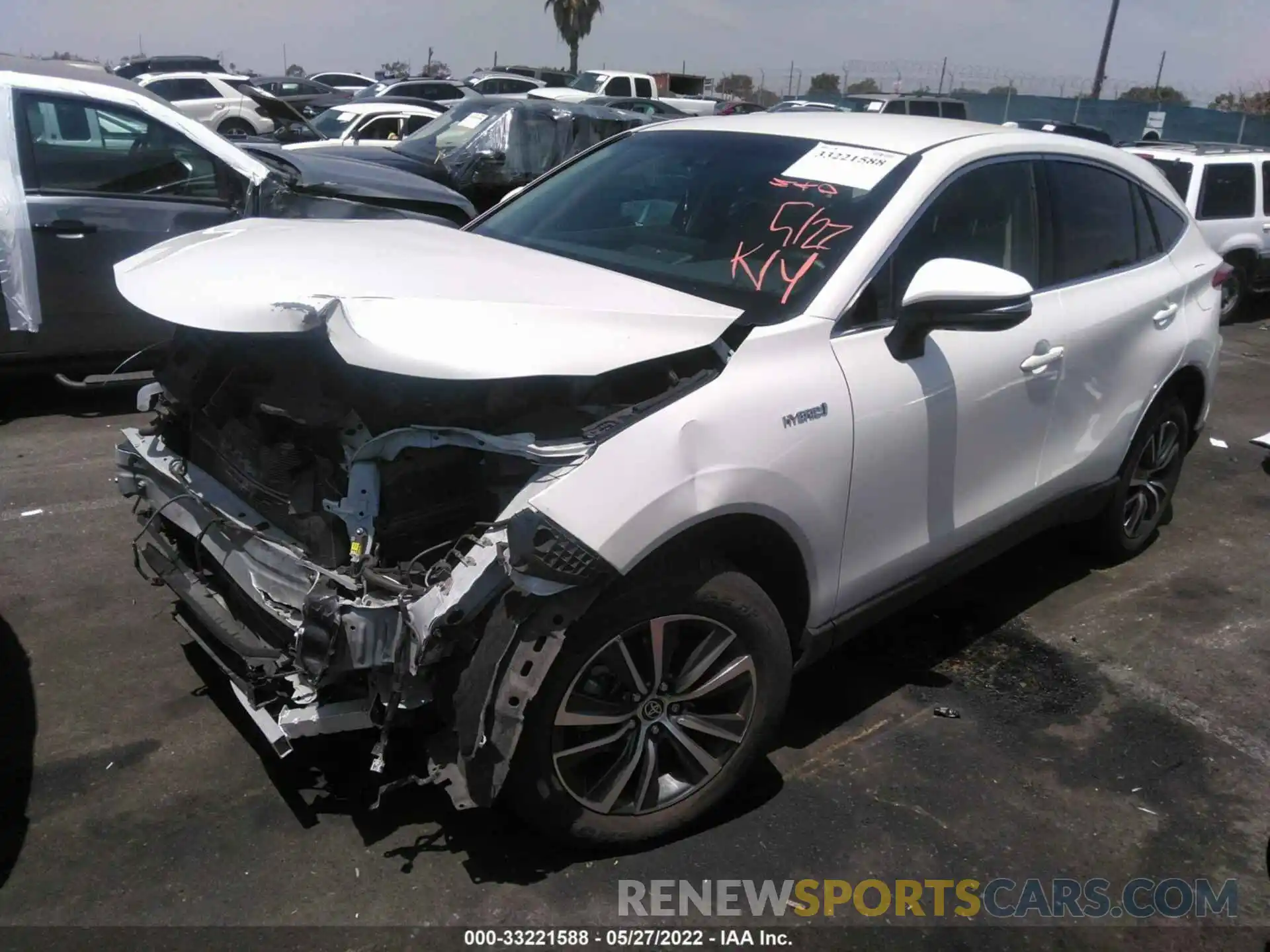 2 Photograph of a damaged car JTEAAAAH2MJ039079 TOYOTA VENZA 2021