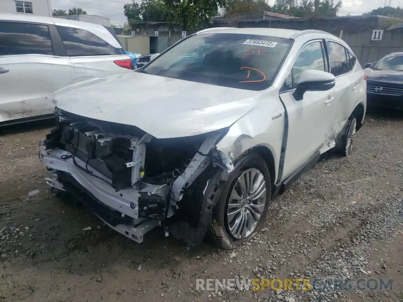 2 Photograph of a damaged car JTEAAAAH2MJ053581 TOYOTA VENZA 2021