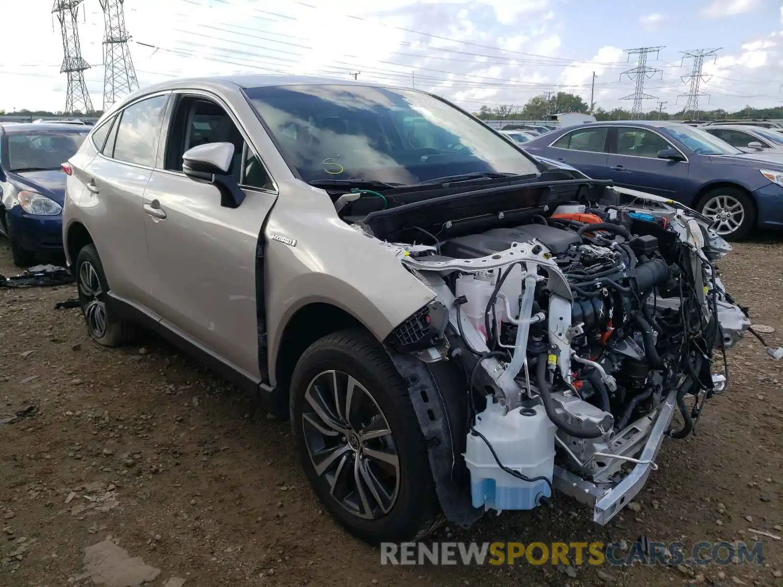 1 Photograph of a damaged car JTEAAAAH2MJ055735 TOYOTA VENZA 2021