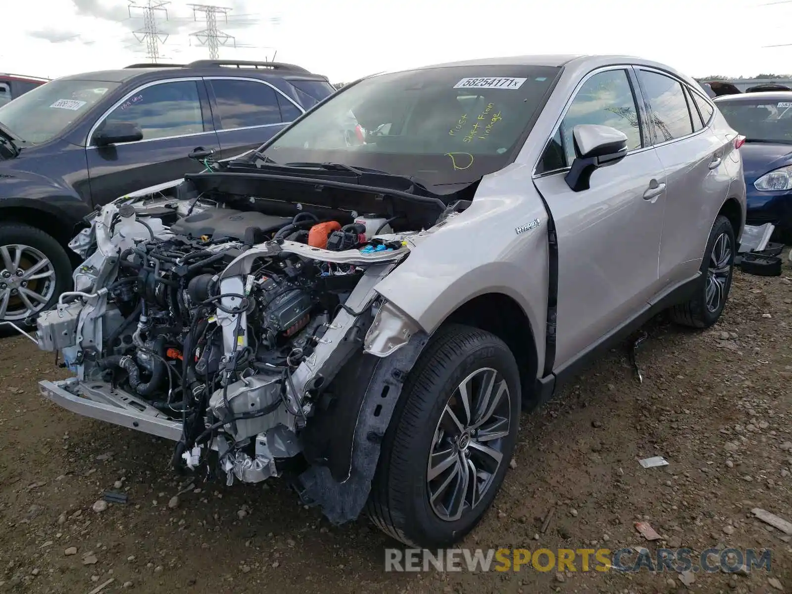 2 Photograph of a damaged car JTEAAAAH2MJ055735 TOYOTA VENZA 2021