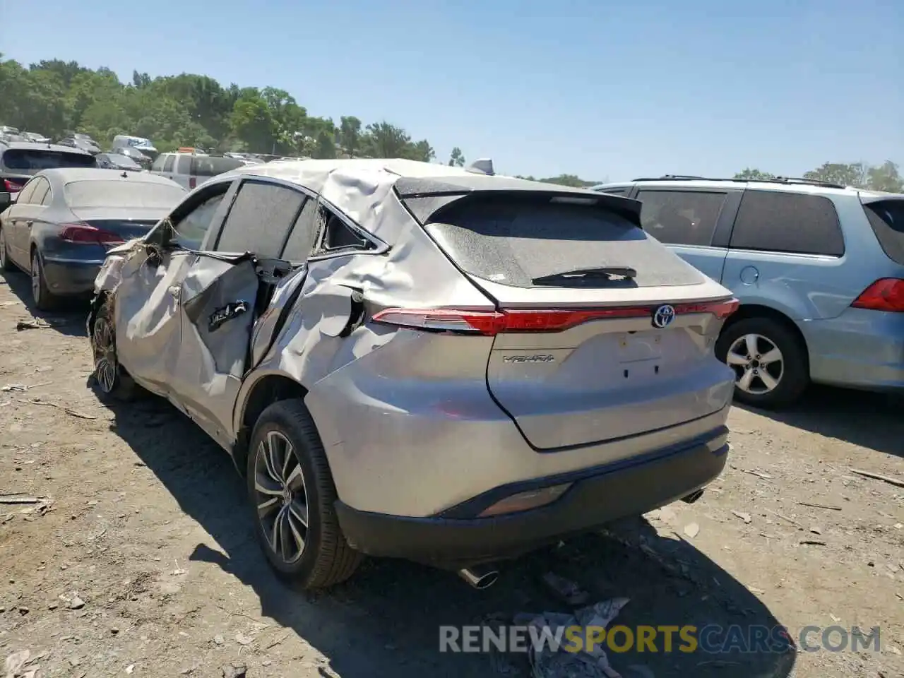 3 Photograph of a damaged car JTEAAAAH2MJ069845 TOYOTA VENZA 2021