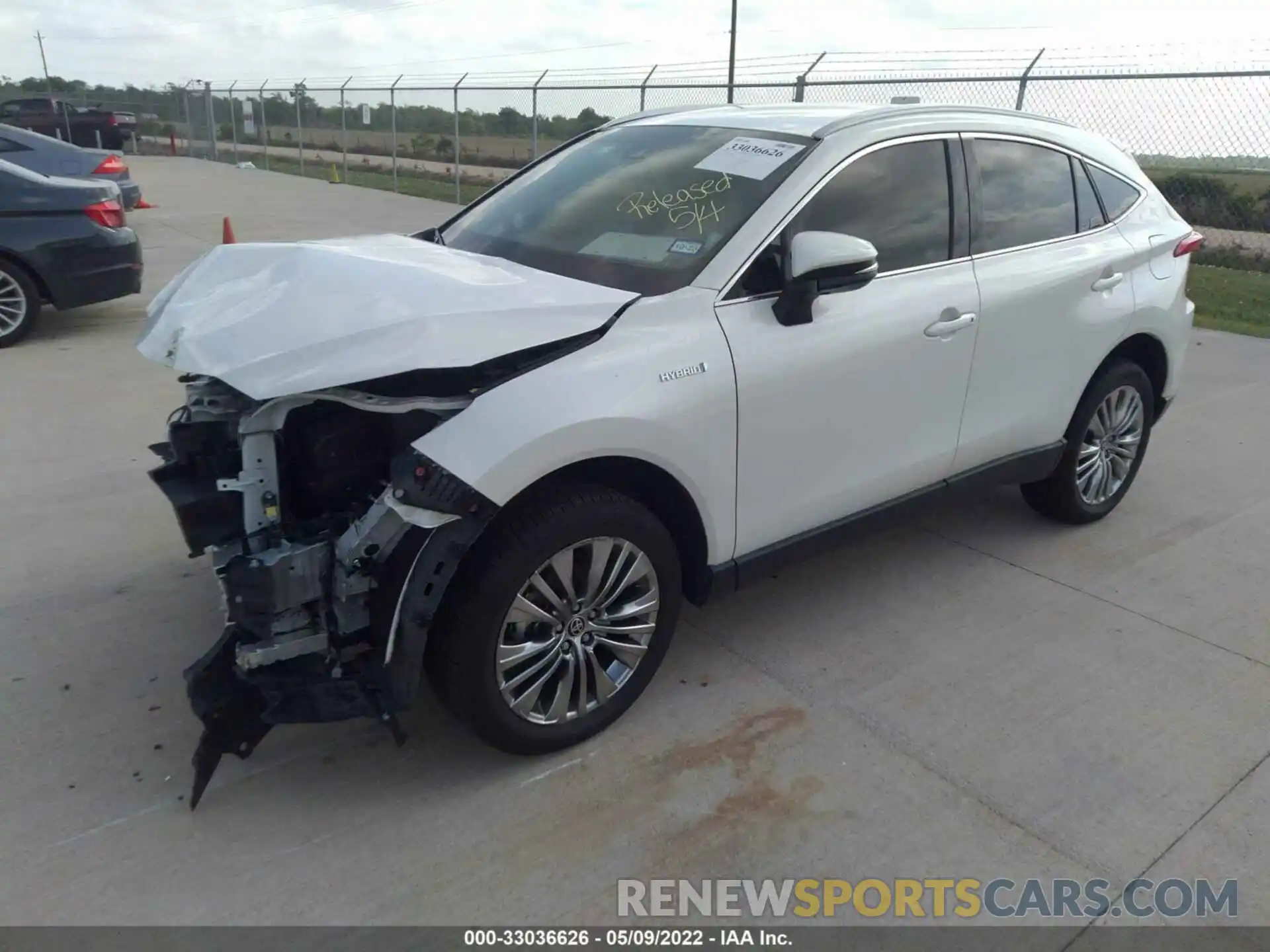 2 Photograph of a damaged car JTEAAAAH2MJ074849 TOYOTA VENZA 2021