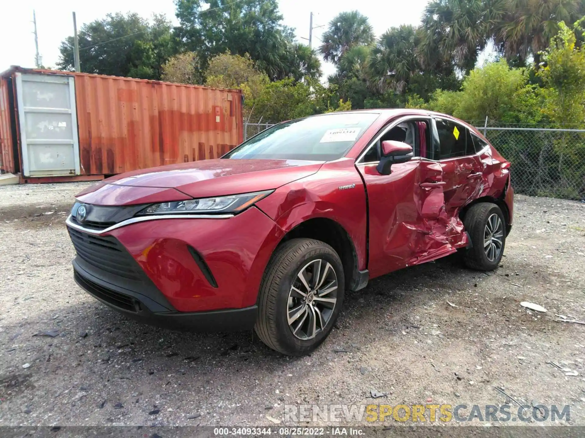 2 Photograph of a damaged car JTEAAAAH2MJ083065 TOYOTA VENZA 2021