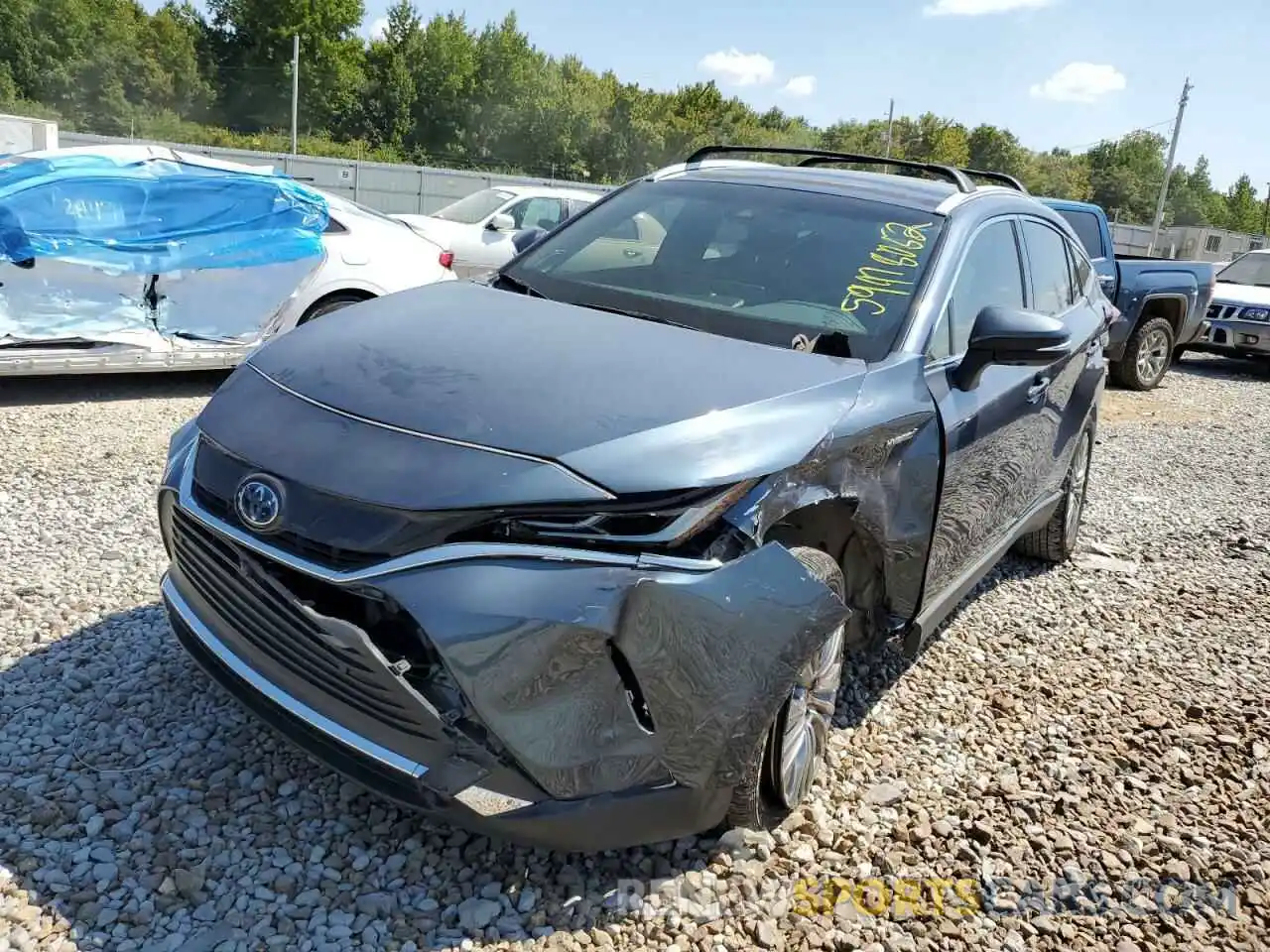 2 Photograph of a damaged car JTEAAAAH3MJ005958 TOYOTA VENZA 2021