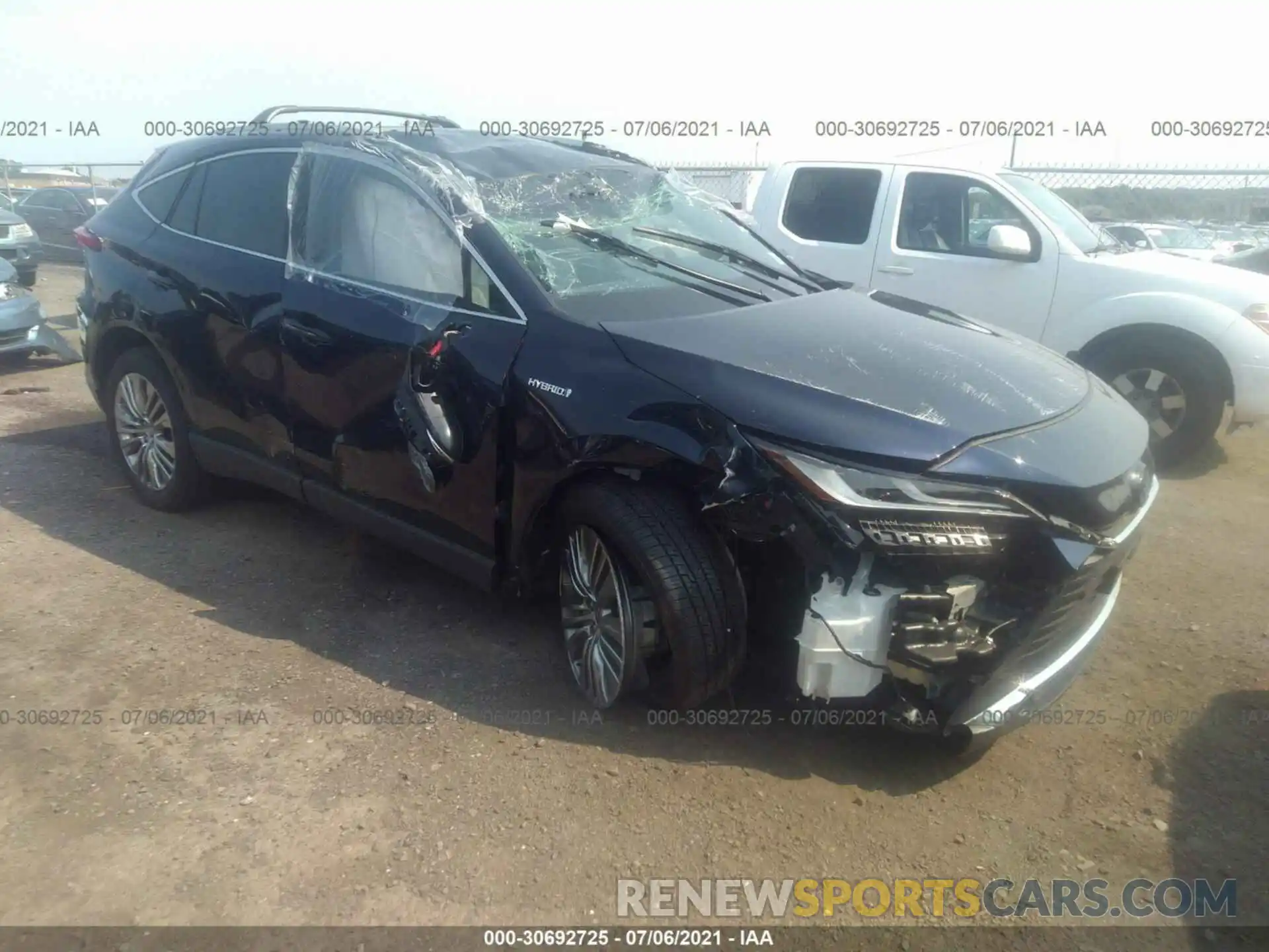 1 Photograph of a damaged car JTEAAAAH3MJ006415 TOYOTA VENZA 2021