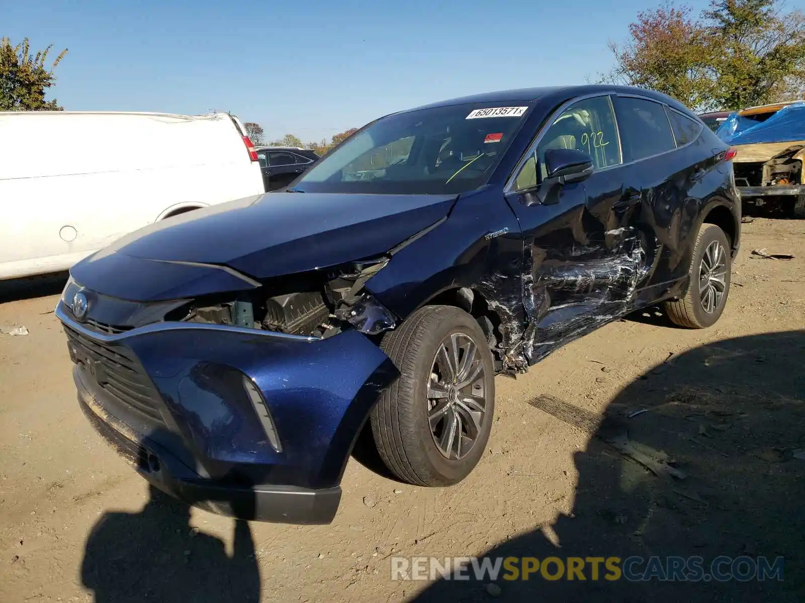 2 Photograph of a damaged car JTEAAAAH3MJ007077 TOYOTA VENZA 2021