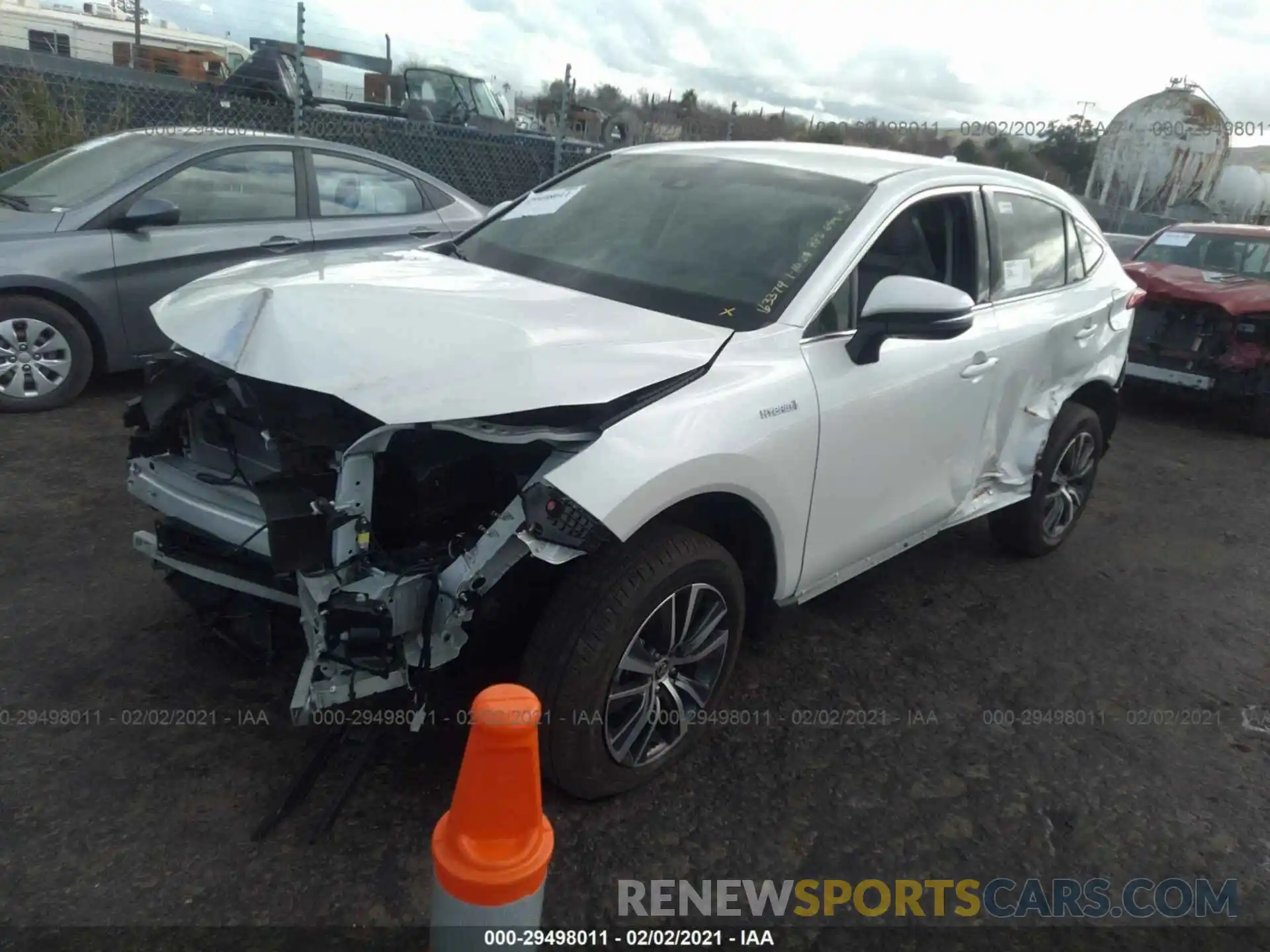 2 Photograph of a damaged car JTEAAAAH3MJ009587 TOYOTA VENZA 2021