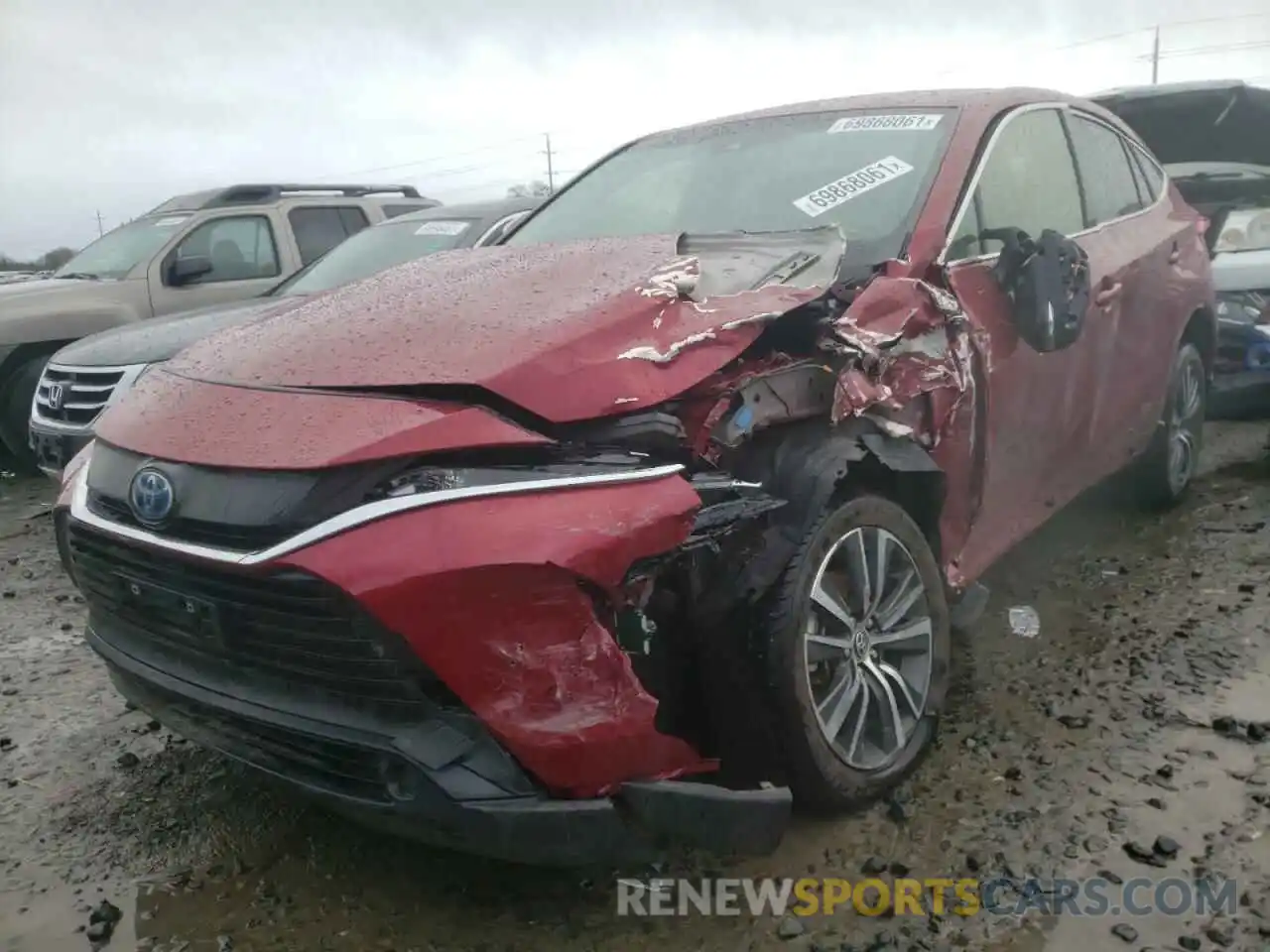 2 Photograph of a damaged car JTEAAAAH3MJ018483 TOYOTA VENZA 2021