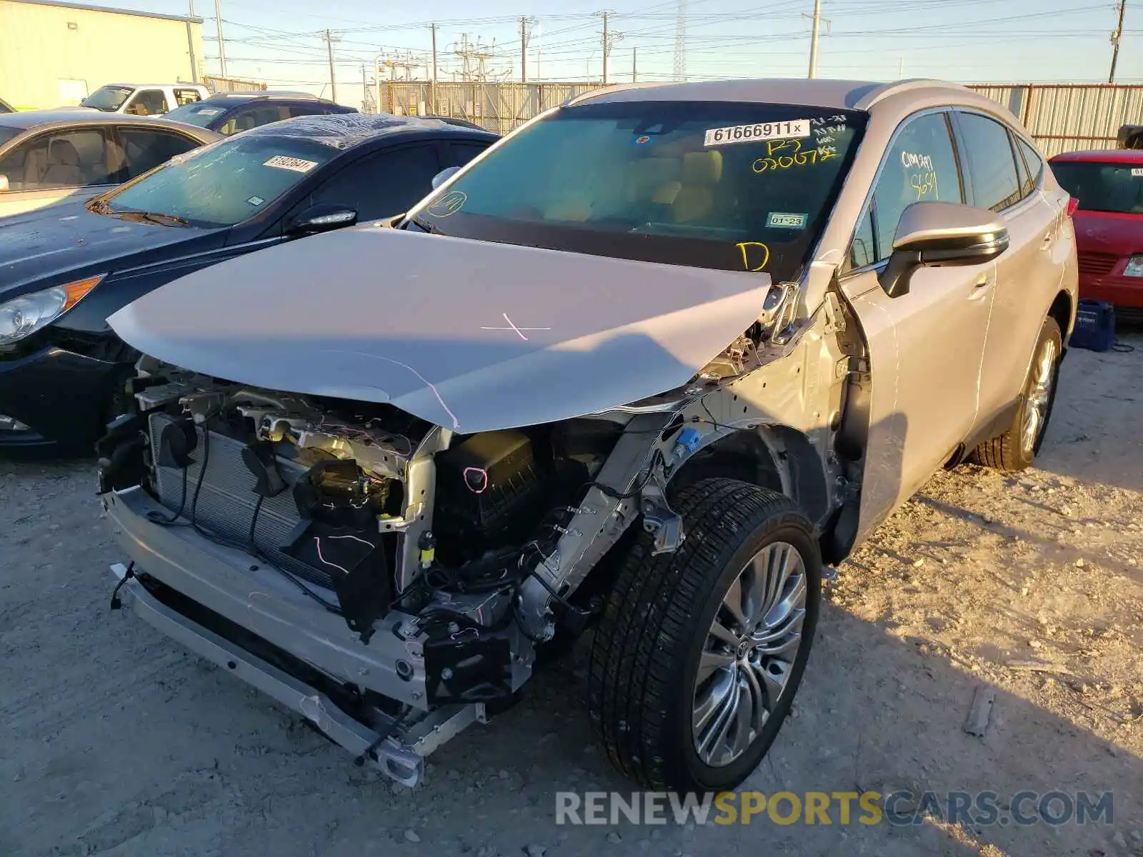 2 Photograph of a damaged car JTEAAAAH3MJ020072 TOYOTA VENZA 2021