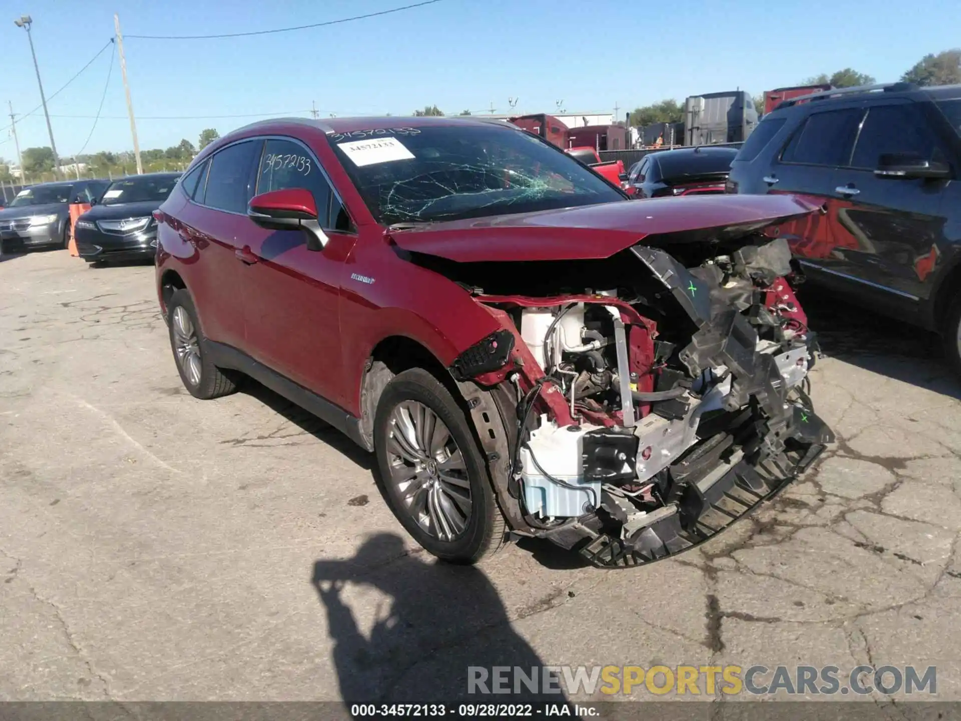 1 Photograph of a damaged car JTEAAAAH3MJ029922 TOYOTA VENZA 2021