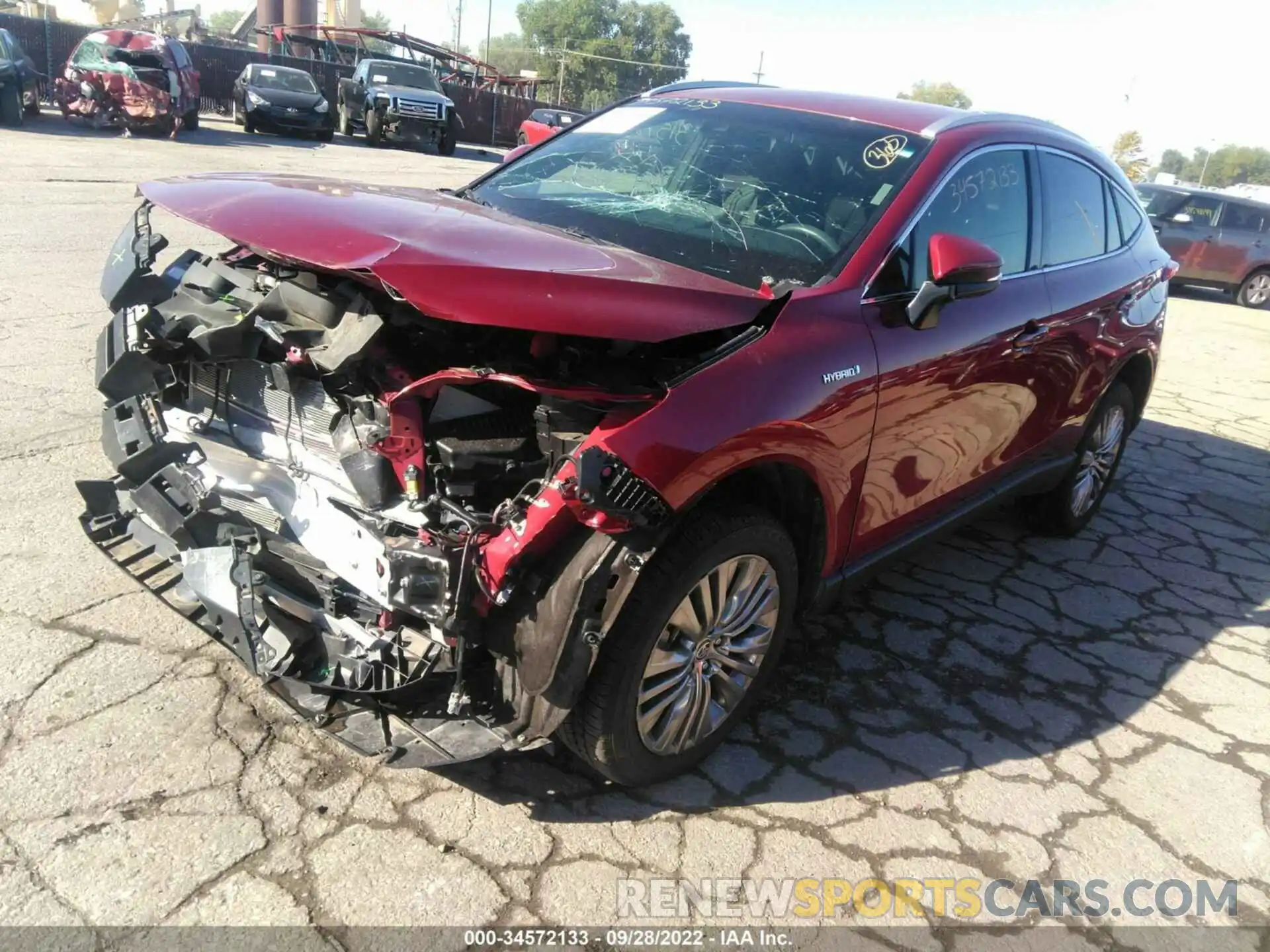 2 Photograph of a damaged car JTEAAAAH3MJ029922 TOYOTA VENZA 2021