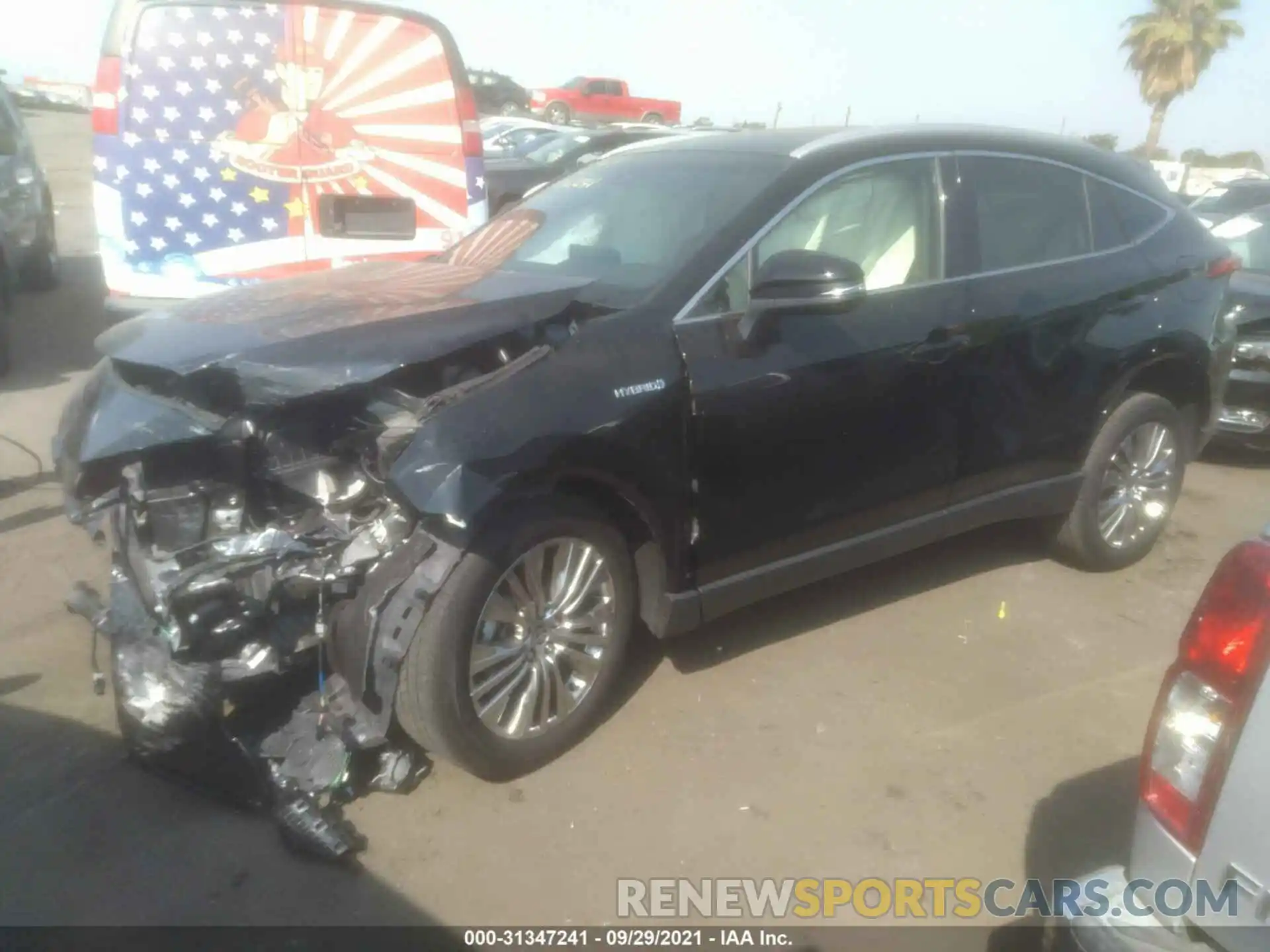 2 Photograph of a damaged car JTEAAAAH3MJ031041 TOYOTA VENZA 2021