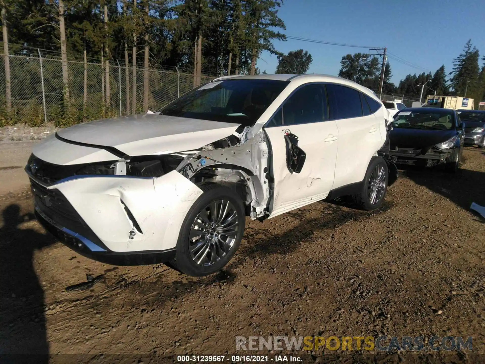 2 Photograph of a damaged car JTEAAAAH3MJ047093 TOYOTA VENZA 2021