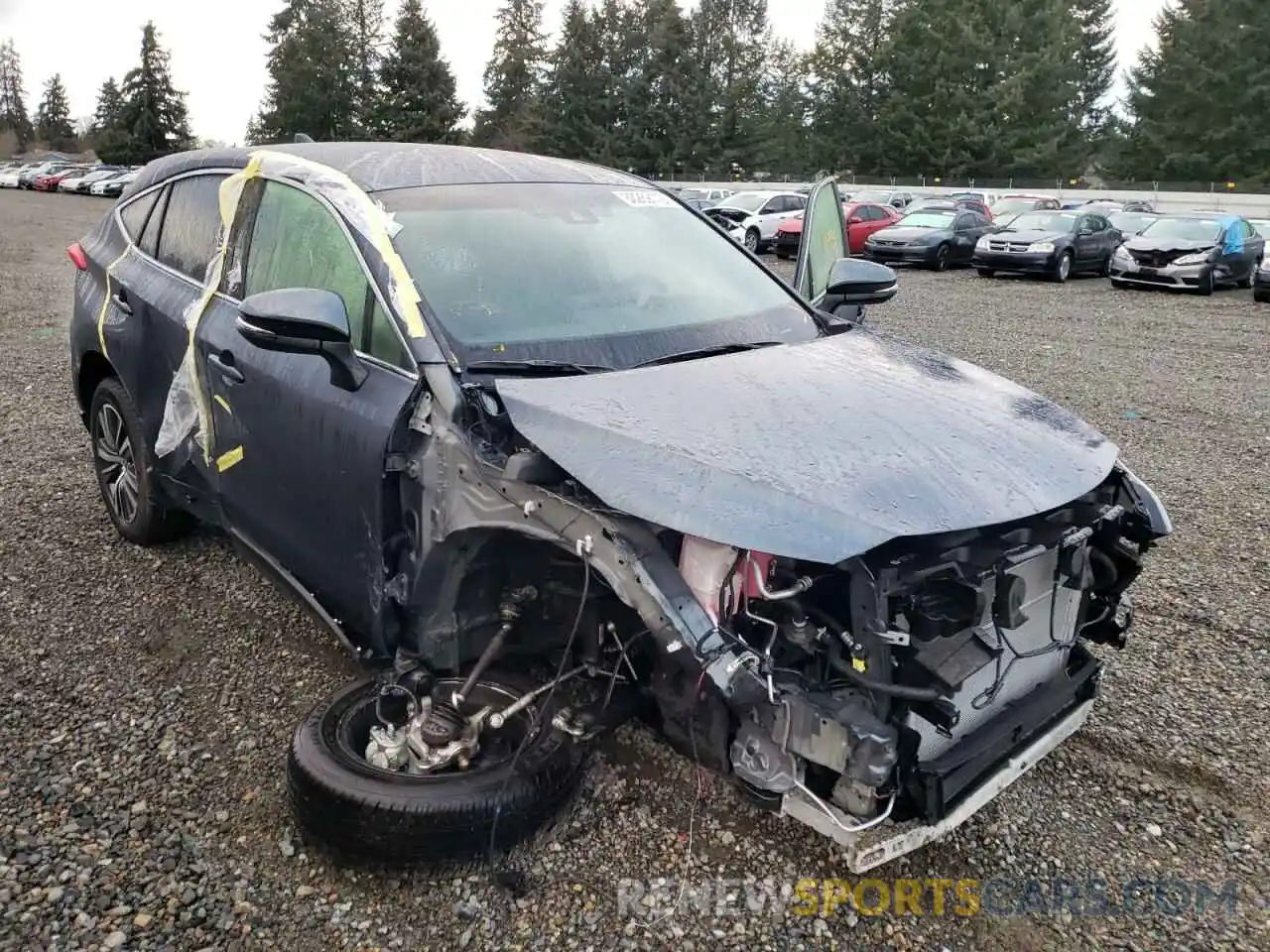 1 Photograph of a damaged car JTEAAAAH3MJ077310 TOYOTA VENZA 2021