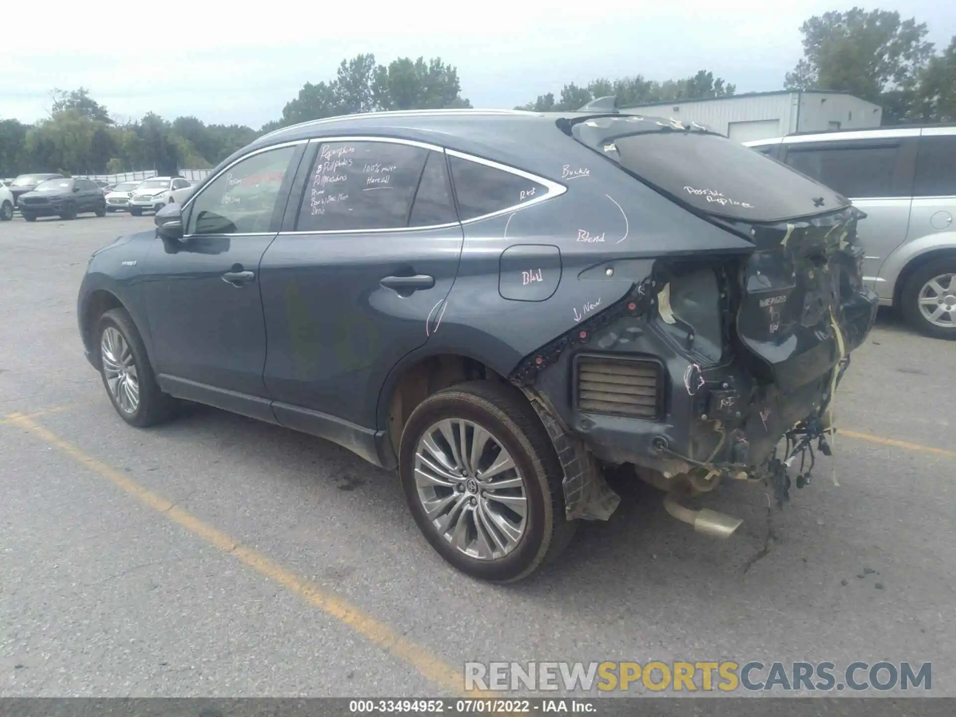 3 Photograph of a damaged car JTEAAAAH4MJ001787 TOYOTA VENZA 2021